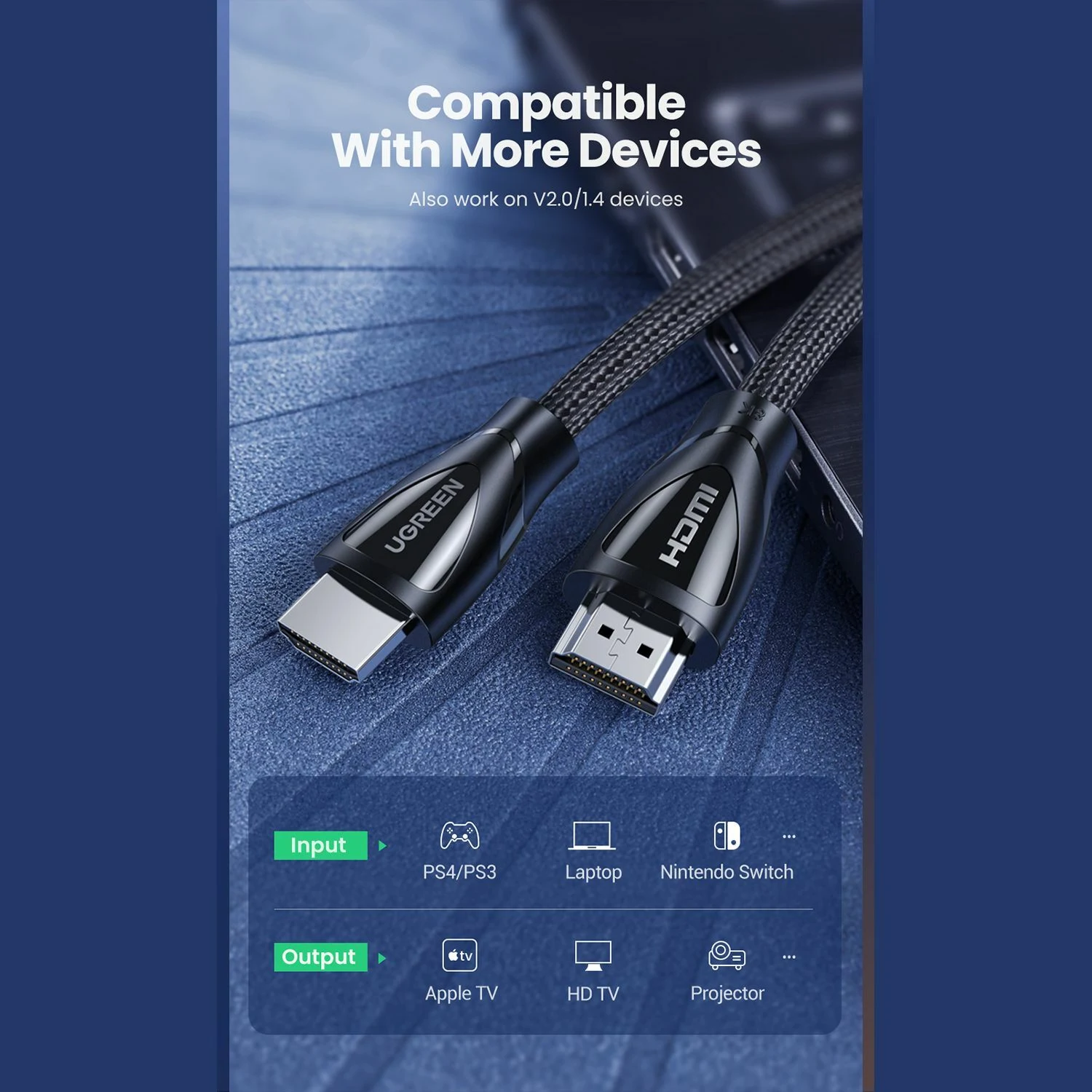 UGREEN HDMI 2.1 Version 8K 3m cable (80404) - зураг 3