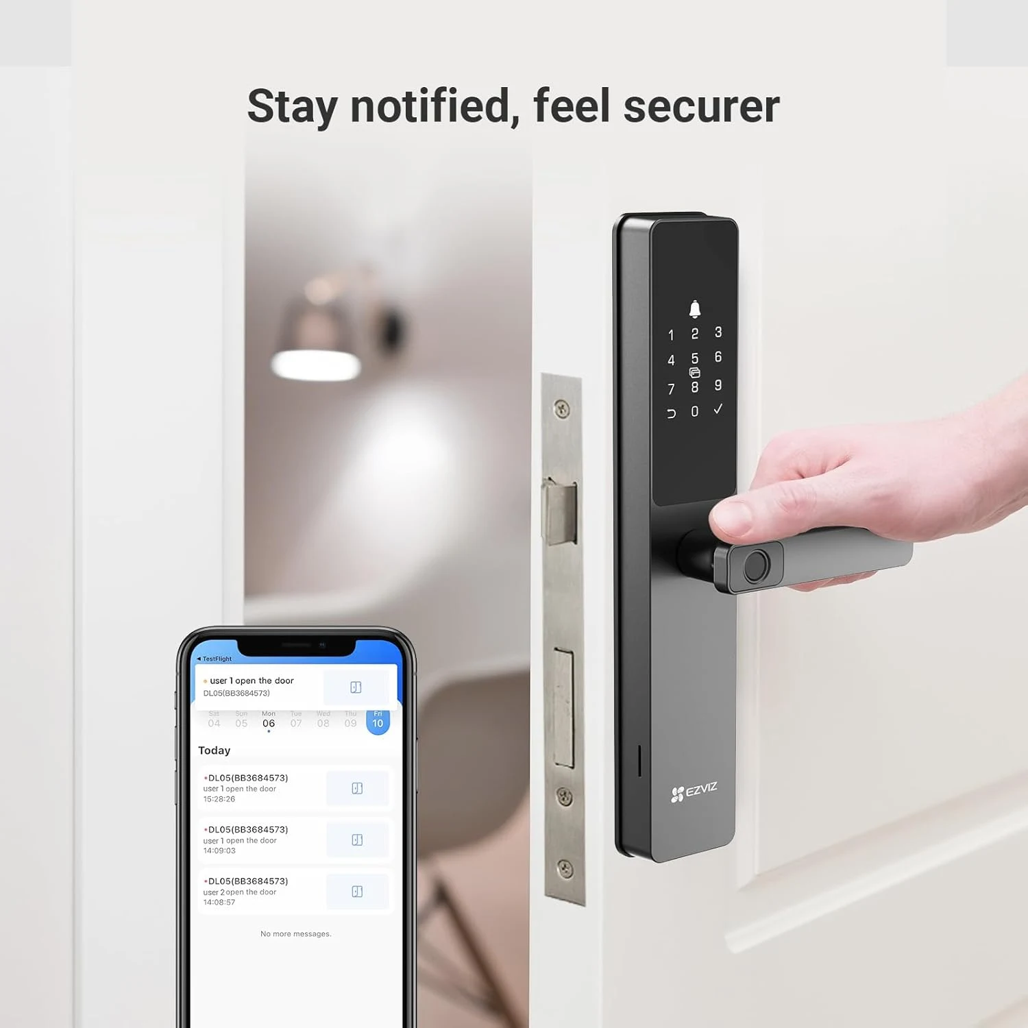 EZVIZ CS-DL05 Smart Fingerprint Lock (WBCP,M) - зураг 6