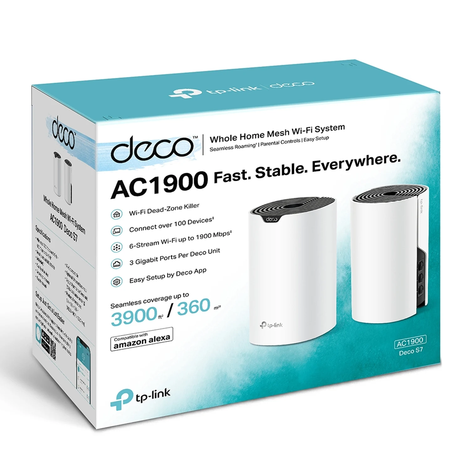 TP-Link Deco S7 (2-pack) AC1900 Whole Home Mesh Wi-Fi System - зураг 4