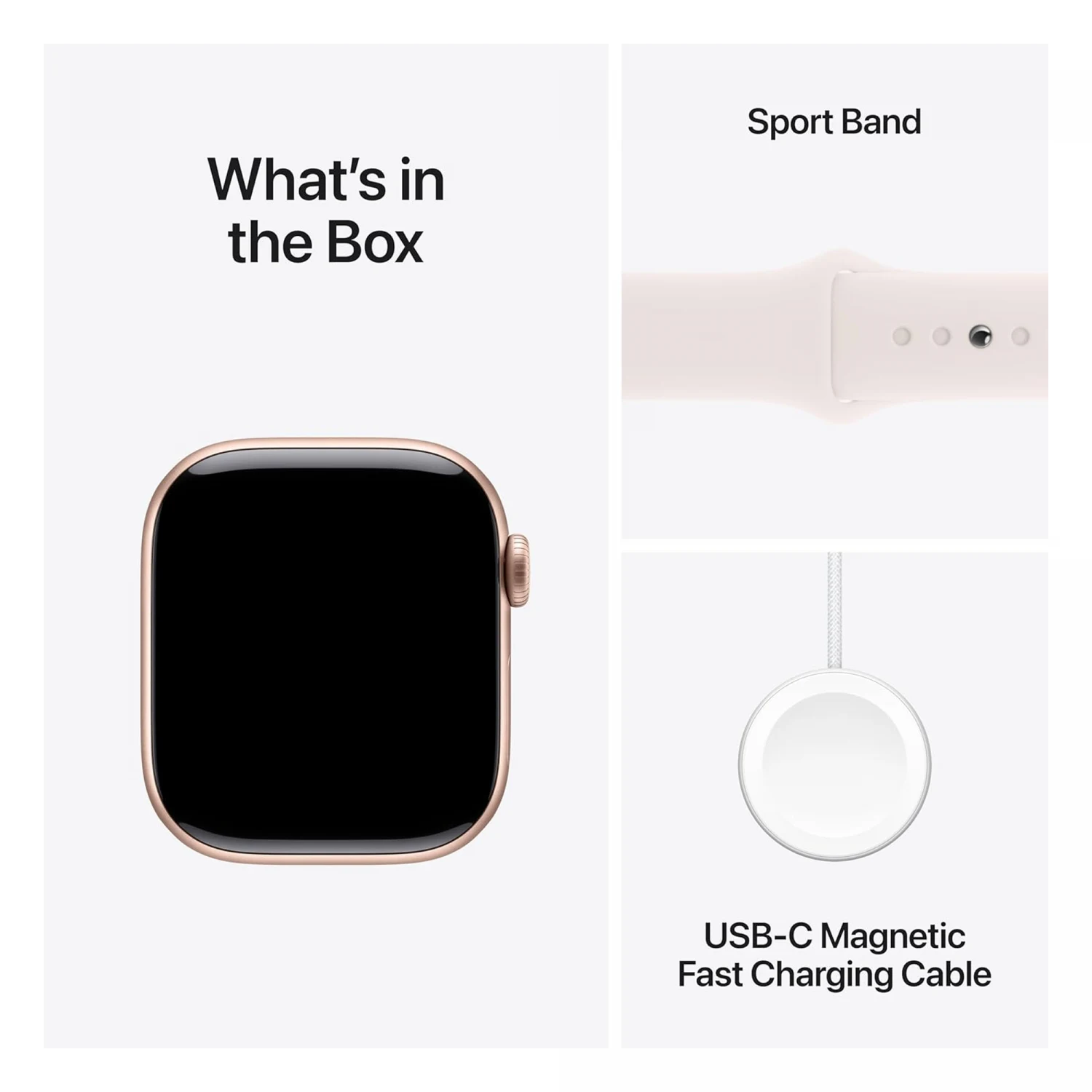 Apple Watch Series 10 GPS 42mm Rose Gold Aluminium Case with Light Blush Sport Band (S/M) /MWWH3/ - зураг 7