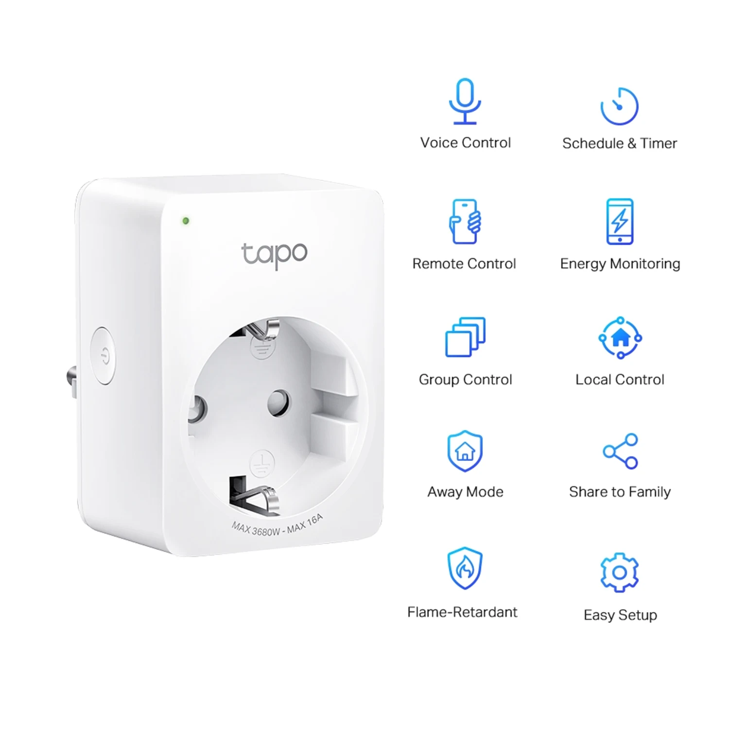 Tapo P110 Mini Smart Wi-Fi Socket, Energy Monitoring (1-pack) / Ухаалаг залгуур / - зураг 2