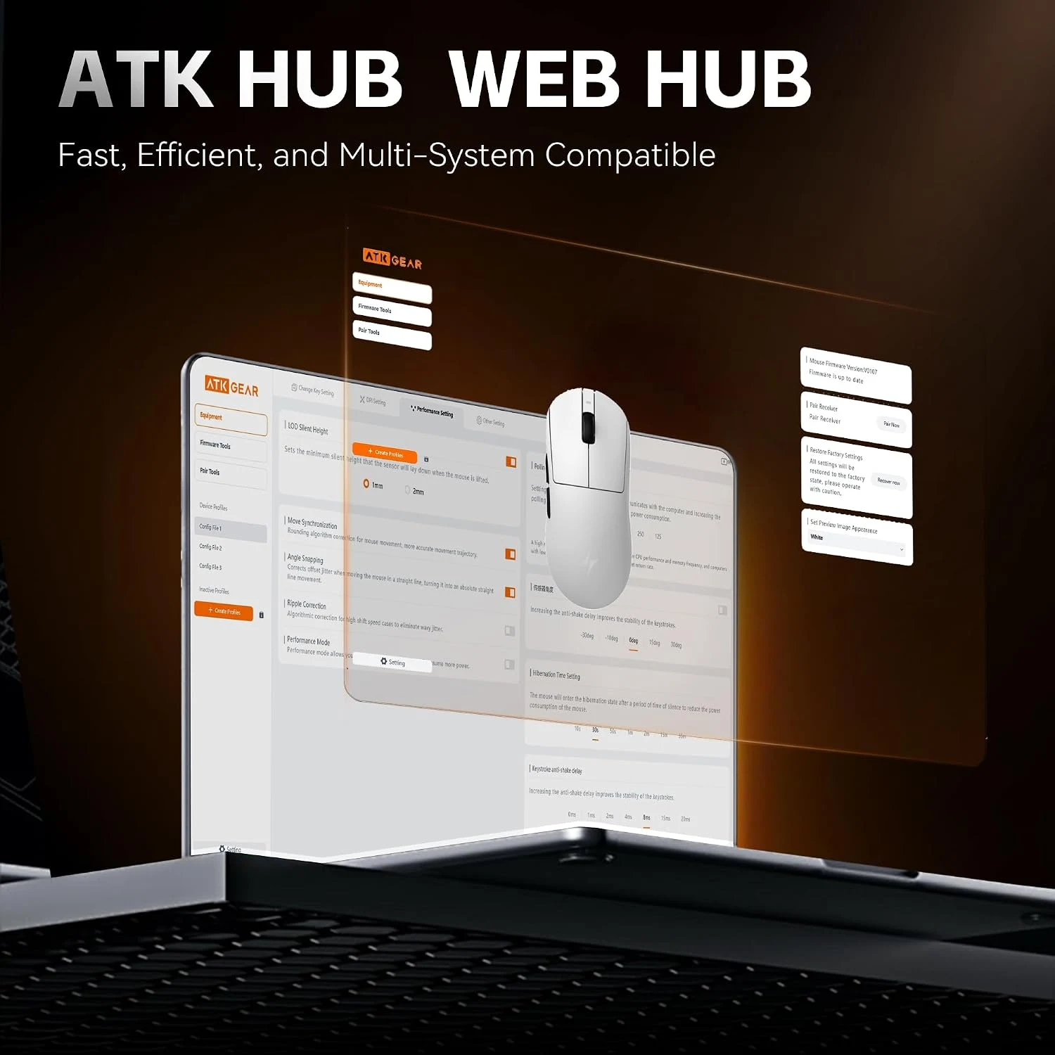 ATK Dragonfly A9 Pro Max 2.0 High Performance Wireless Gaming Mouse White - зураг 9