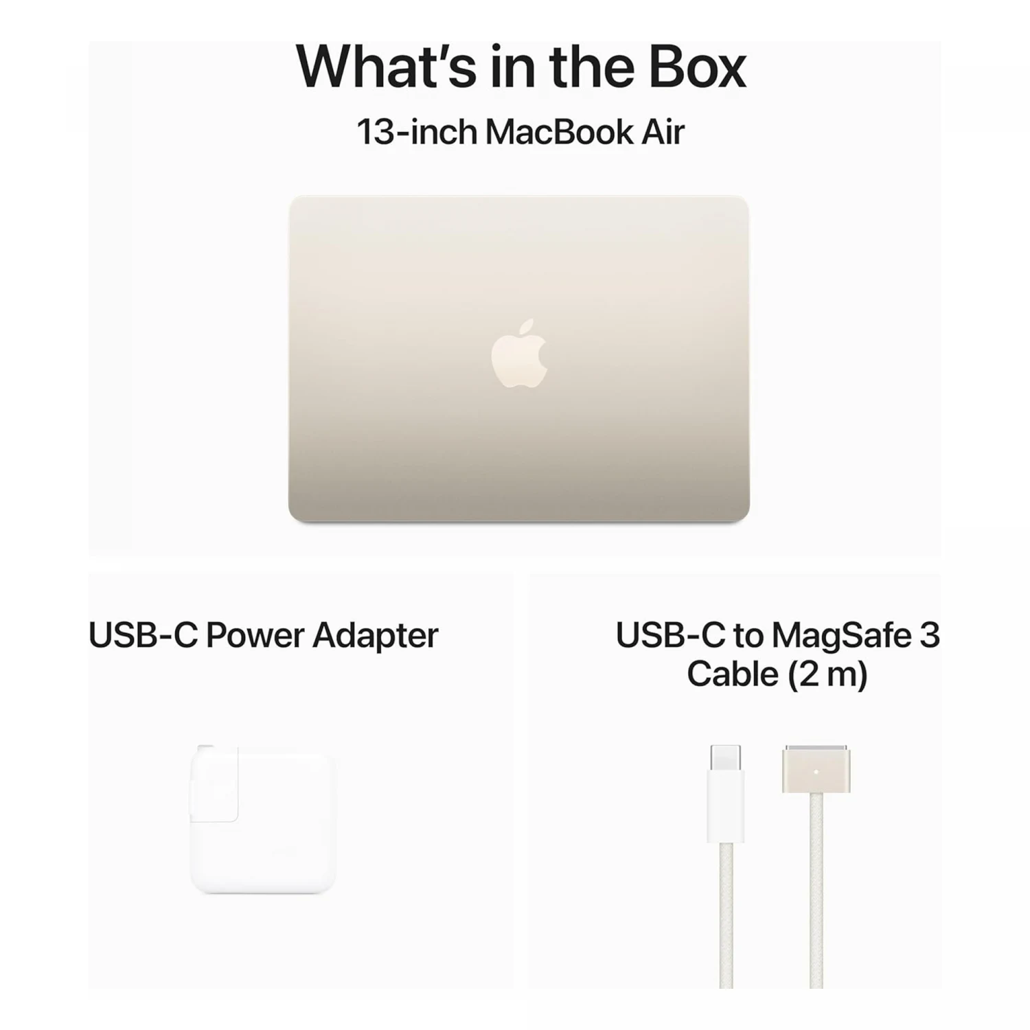 Apple MacBook Air 13.6" M3-chip, 8‑core CPU, 8‑core GPU, 8GB RAM, 256GB SSD, Starlight /MRXT3/ - зураг 6