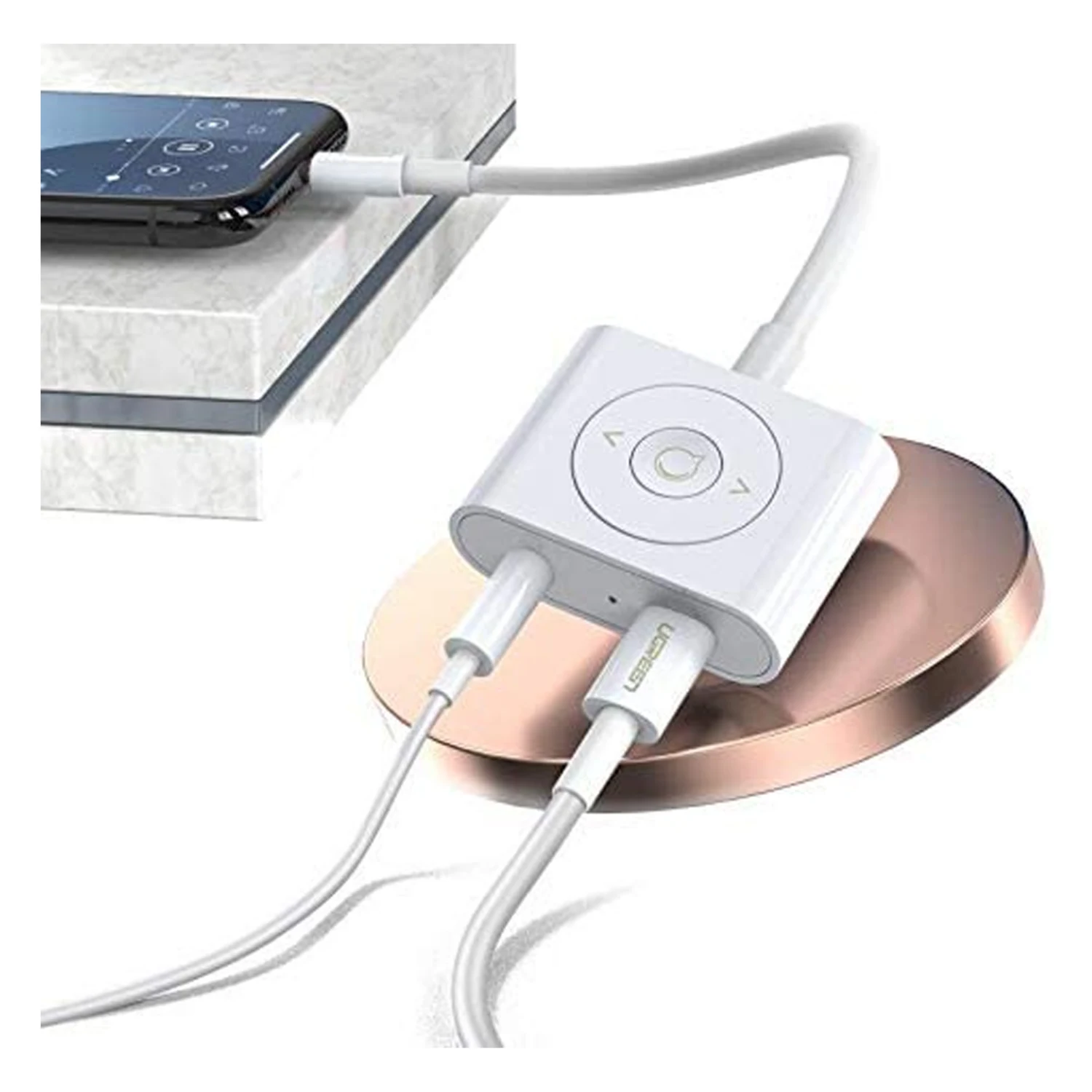 UGREEN Lightning to Lightning + 3.5mm Jack Converter (30760) - зураг 2