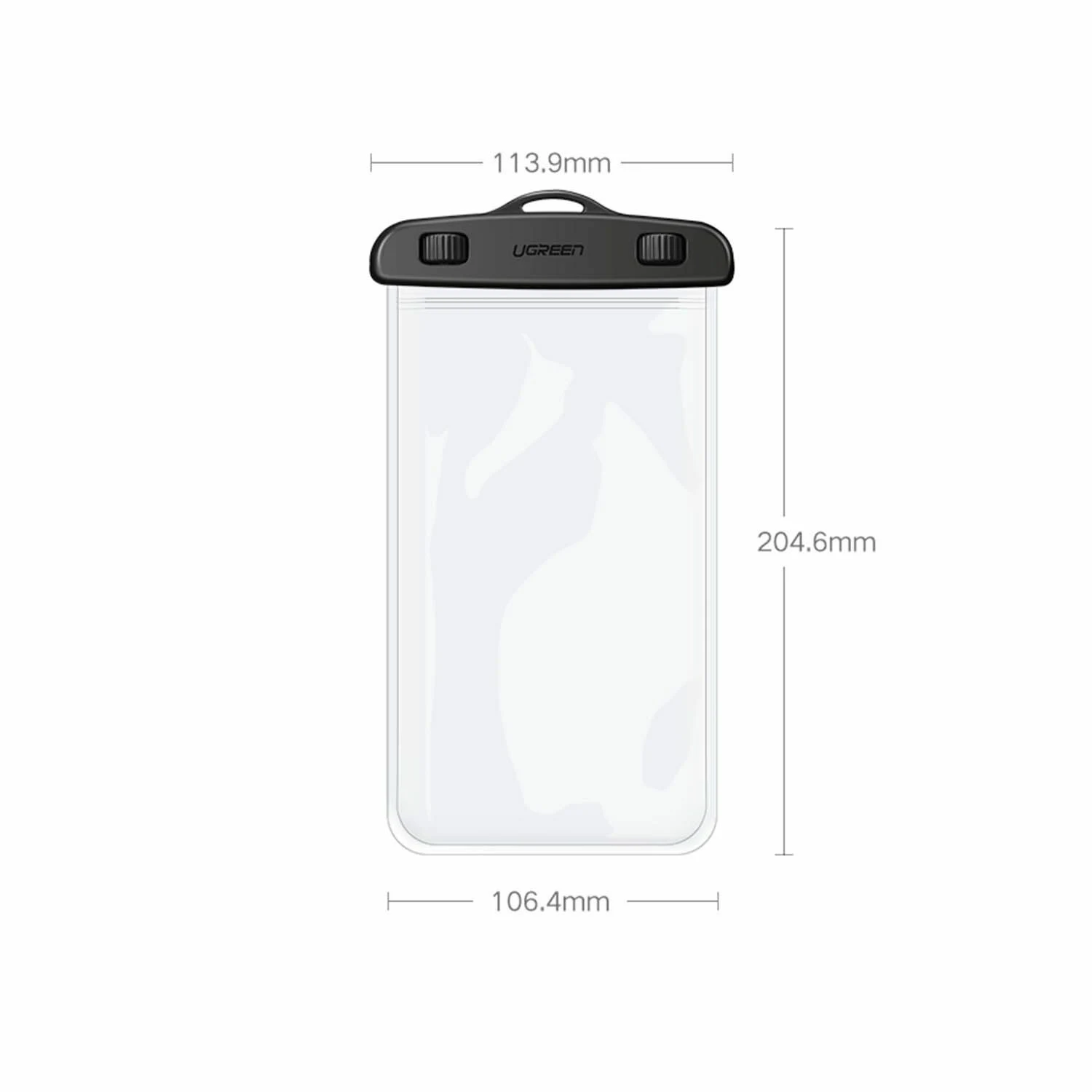 UGREEN Waterproof Phone Pouch, Black (60959) - зураг 2