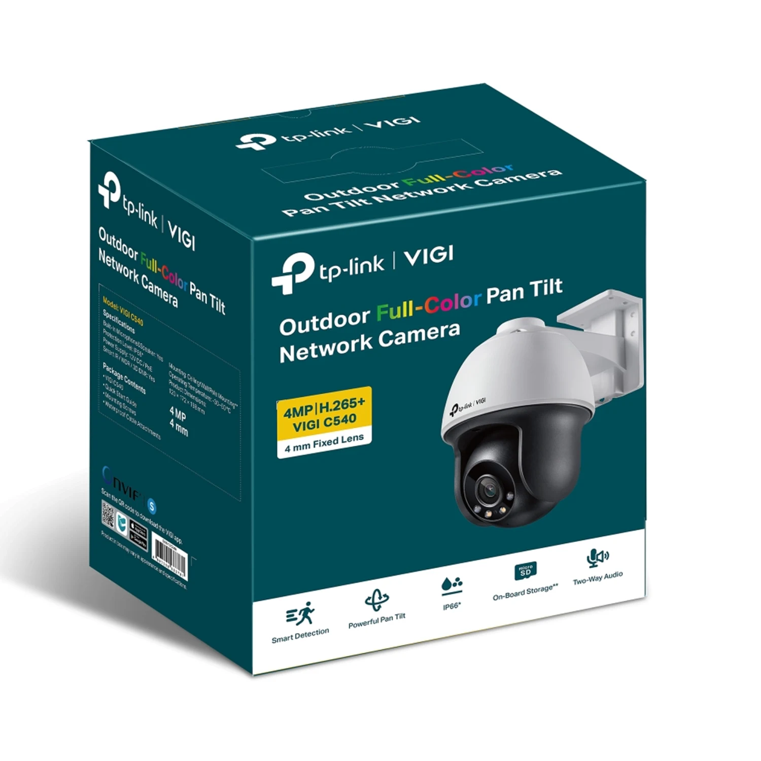 TP-Link VIGI C540 4MP Outdoor Full-Color Pan Tilt Network Camera / Хөдөлгөөнт Гадаа Хяналтын Камер / - зураг 6