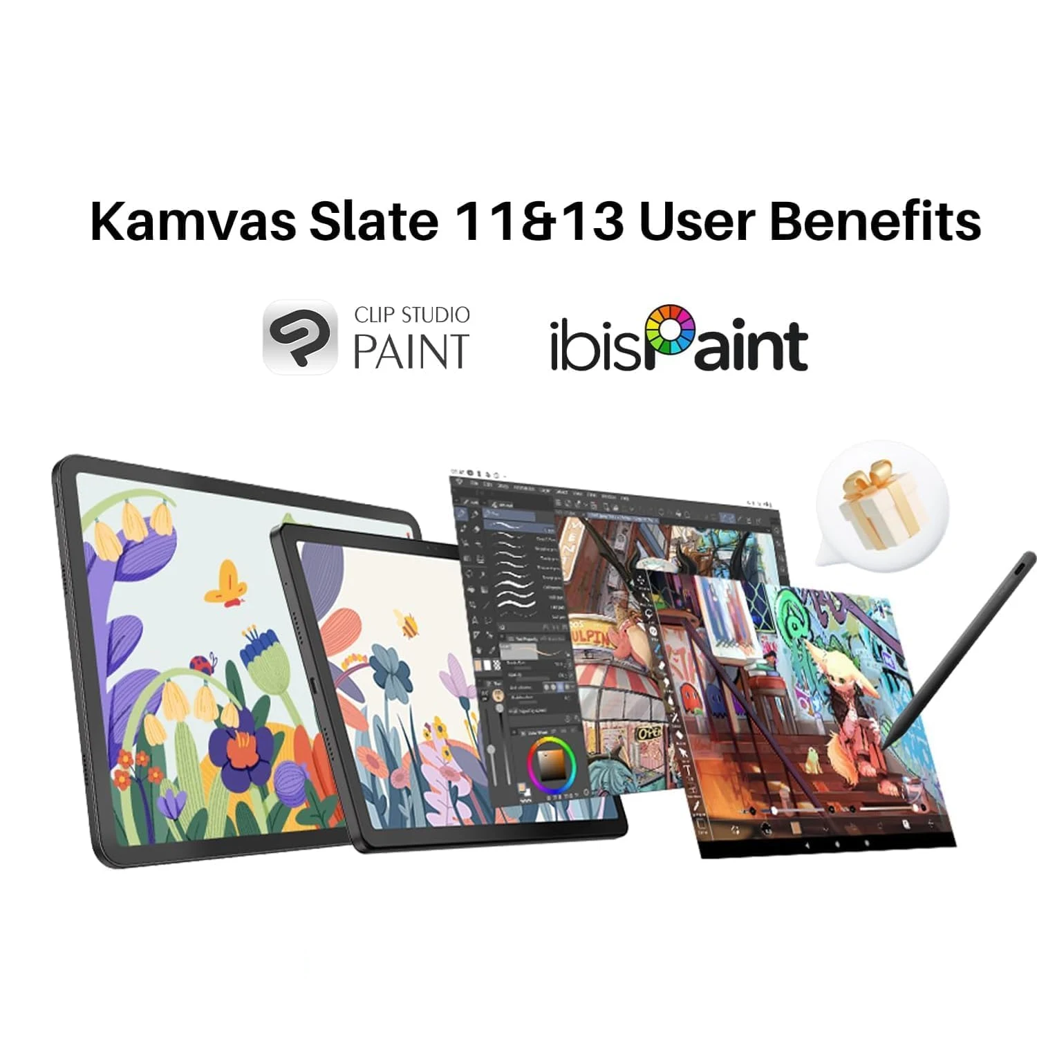 Huion Kamvas Slate 11 KT1101 Graphic Pen Display (Зурдаг Таблет) - зураг 9
