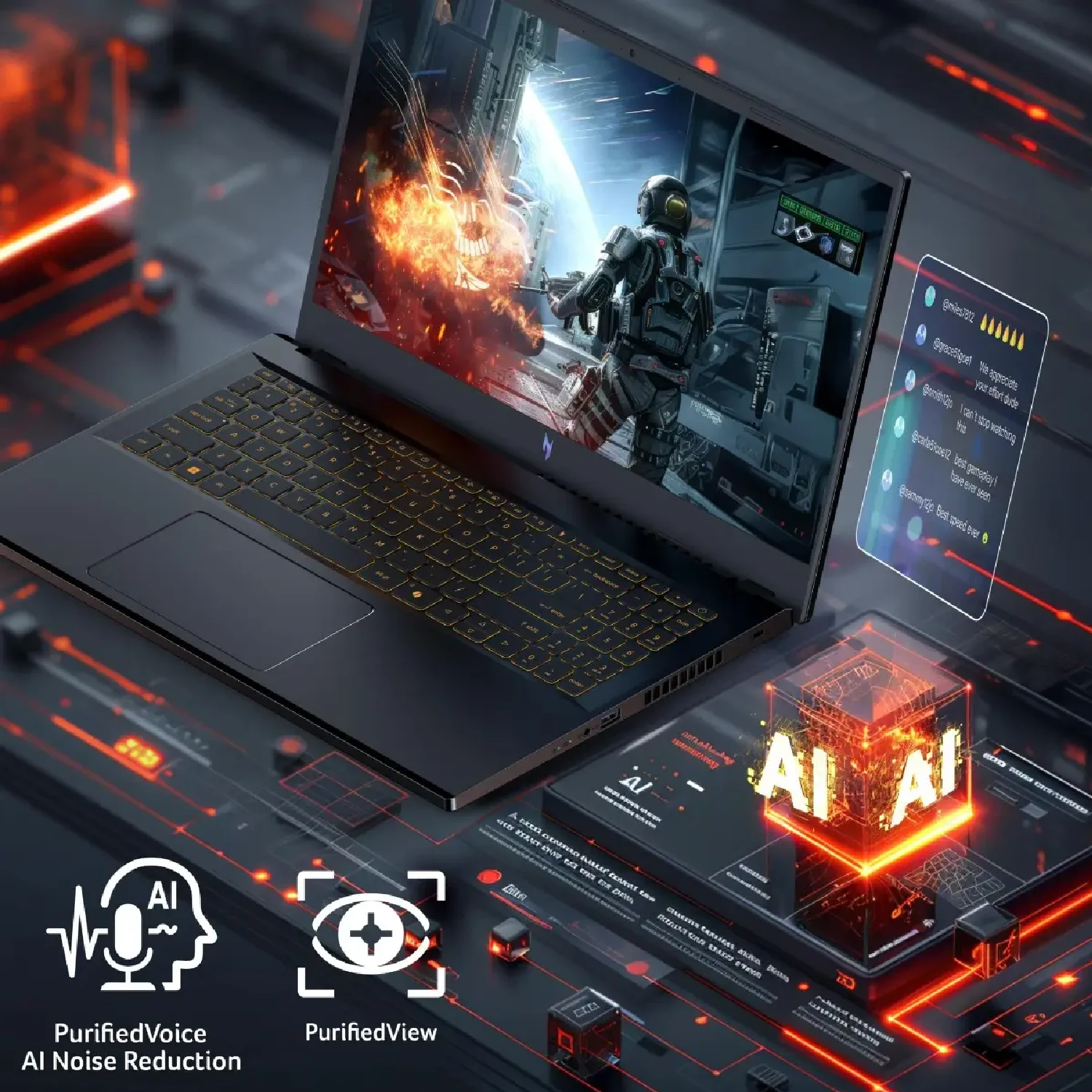 Acer Nitro V15-52-766T Laptop Core Ultra 7-240H 16GB DDR4 512GB SSD RTX5050 8GB 15.6" FHD IPS 165Hz ( Зөөврийн компьютер) - зураг 6