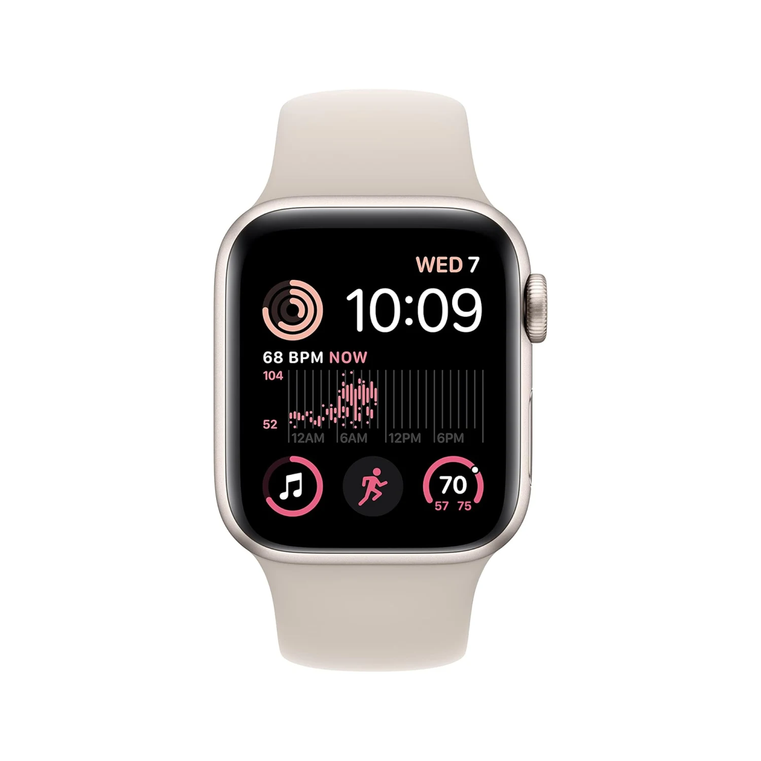 Apple Watch SE (2nd gen) GPS 40mm Starlight Aluminum Case with Starlight Sport Band (M/L) /MR9V3/ - зураг 2