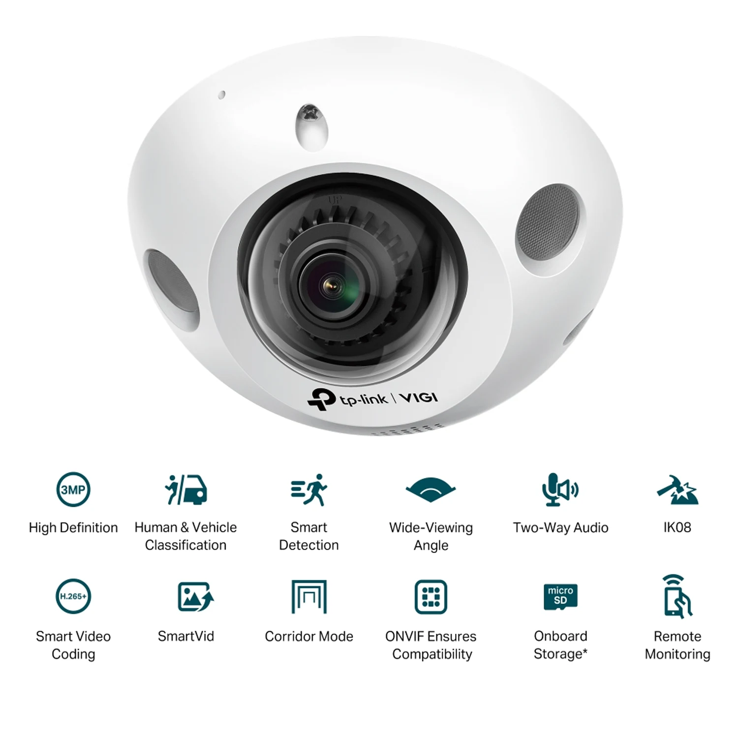 TP-Link VIGI C230I Mini 3MP IR Mini Dome Network Camera / Дотор Хяналтын Камер / - зураг 2