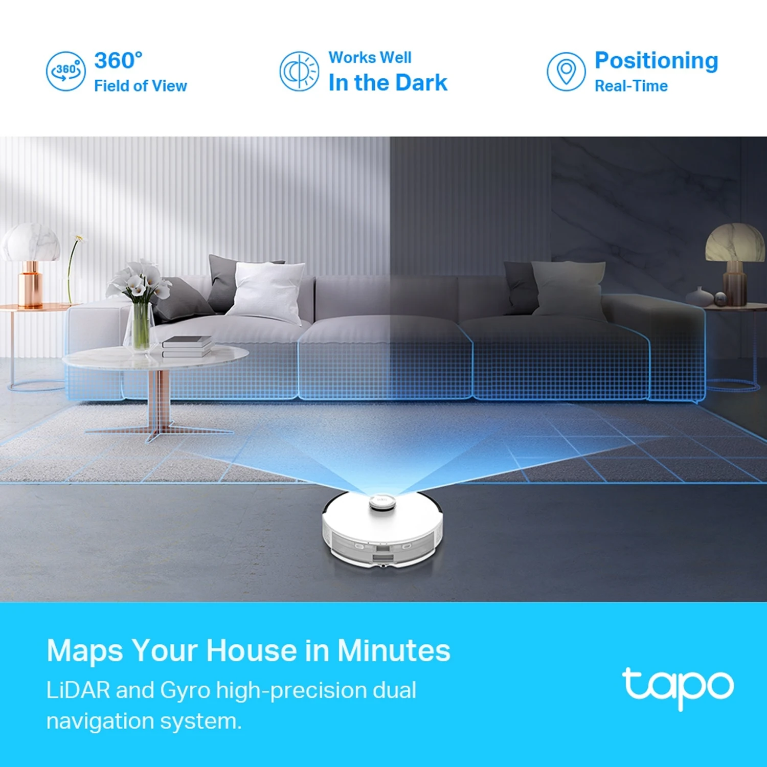 Tapo RV30 LiDAR Navigation Robot Vacuum & Mop / Ухаалаг тоос сорогч / - зураг 7