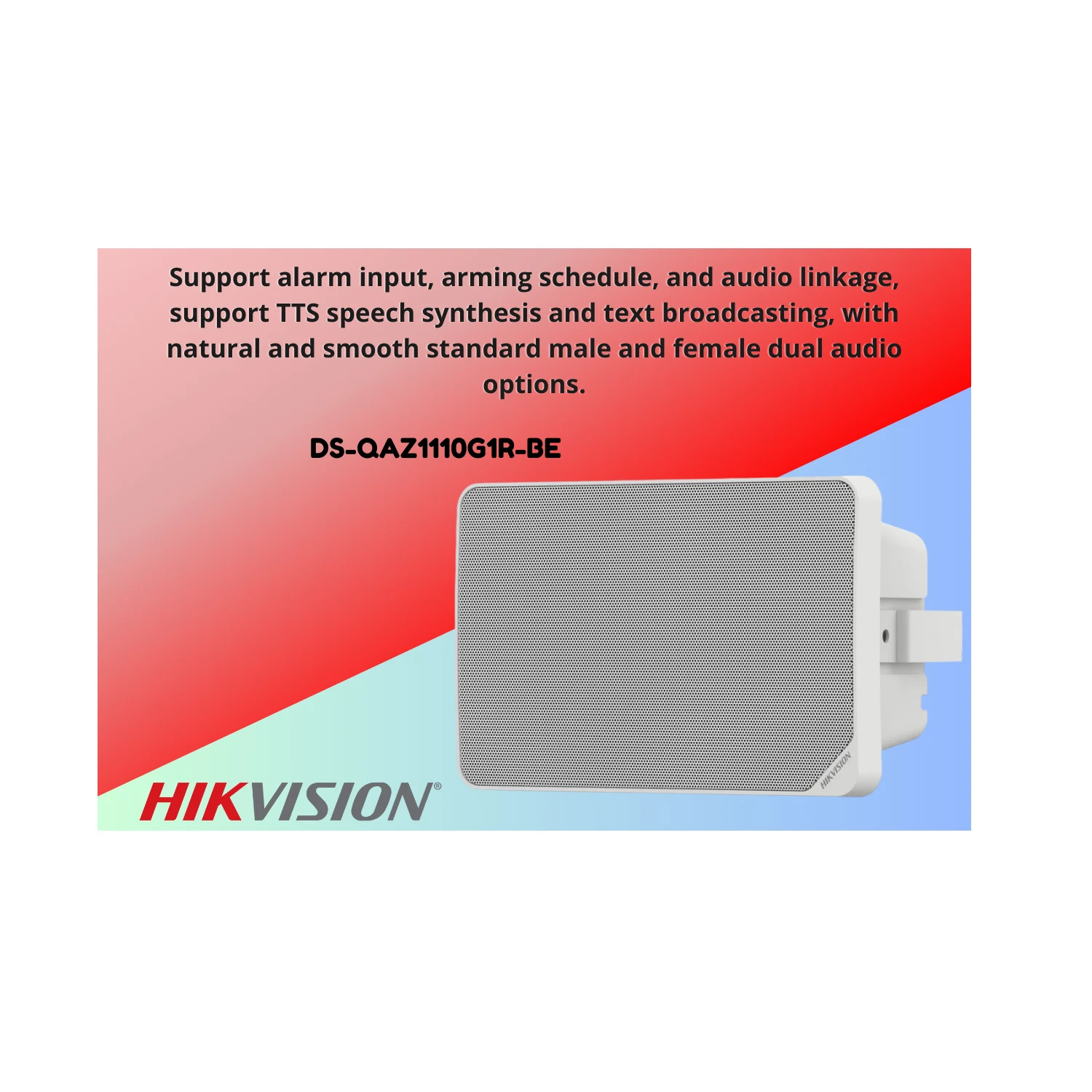 Hikvision 10W Network Cabinet PoE Speaker DS-QAZ1110G1R-BE / Зарлан Мэдээлэх / - зураг 3