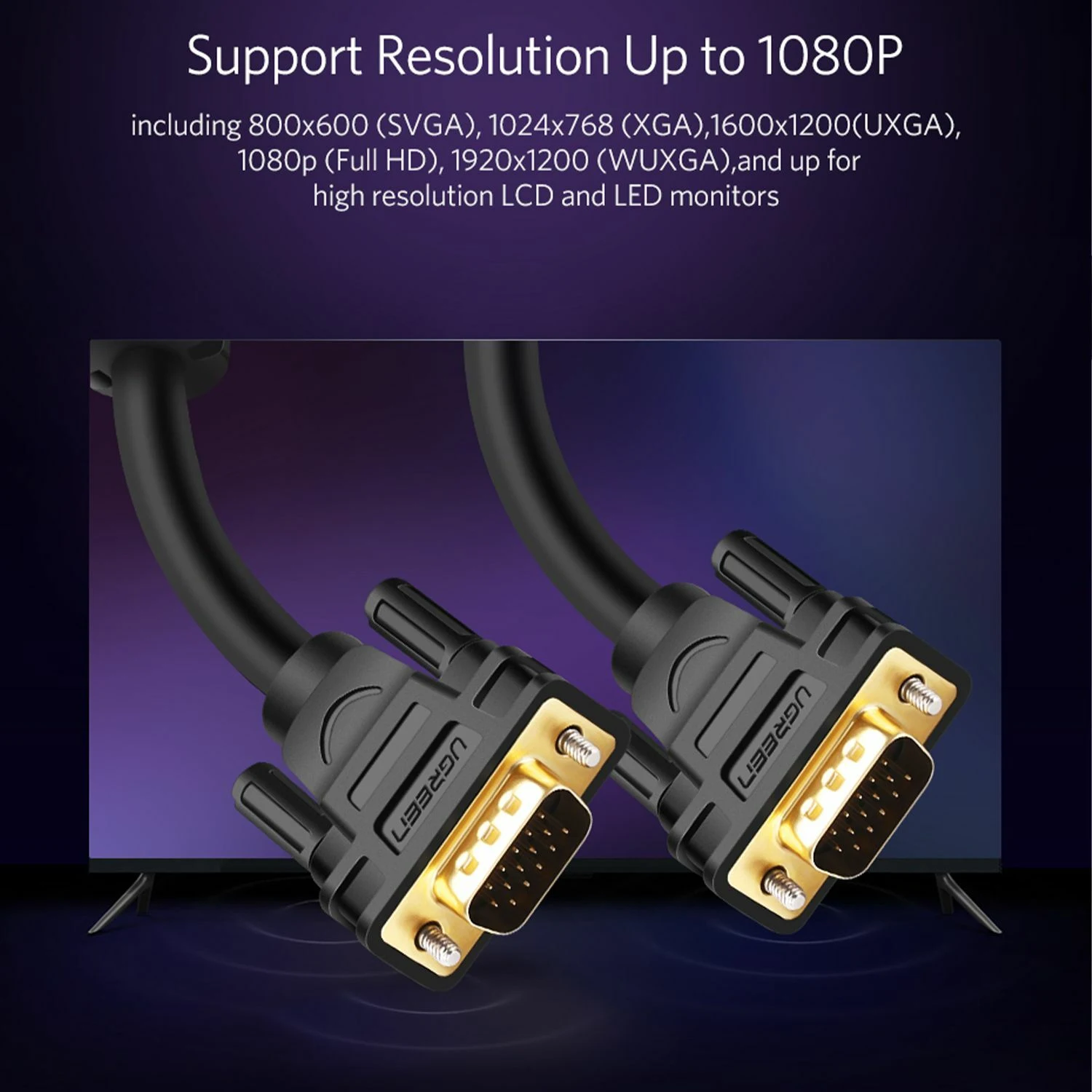 UGREEN VGA Male to Male 20m Cable (11635) - зураг 2