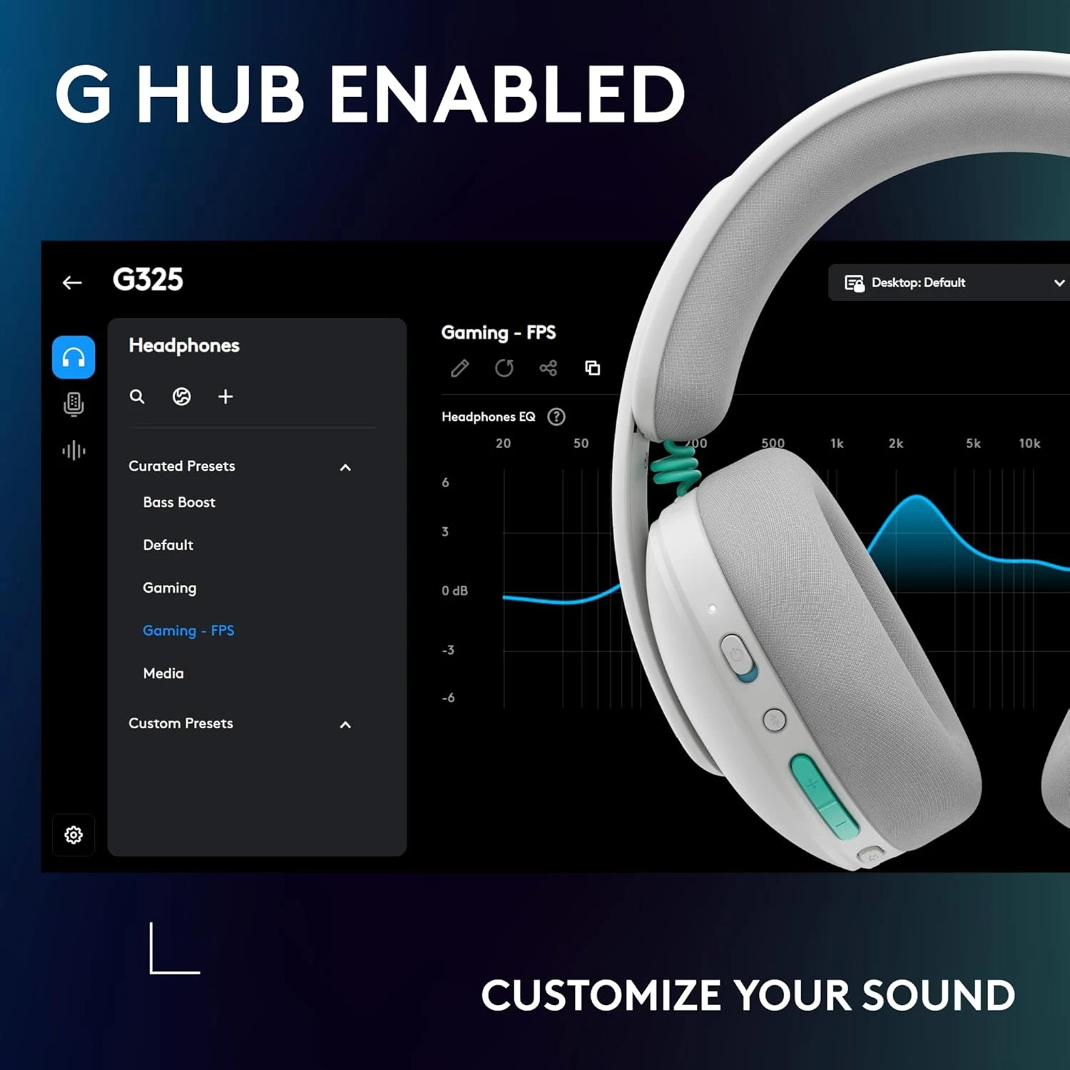Logitech G325 Lightspeed Wireless Gaming Headset White / Компьютерын Чихэвч / - зураг 3