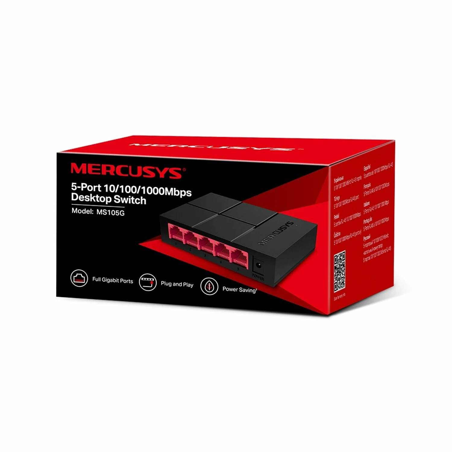 Mercusys MS105G 5-Port Gigabit Desktop Switch ( Свич Салаалагч , Сүлжээний Төхөөрөмж ) - зураг 3