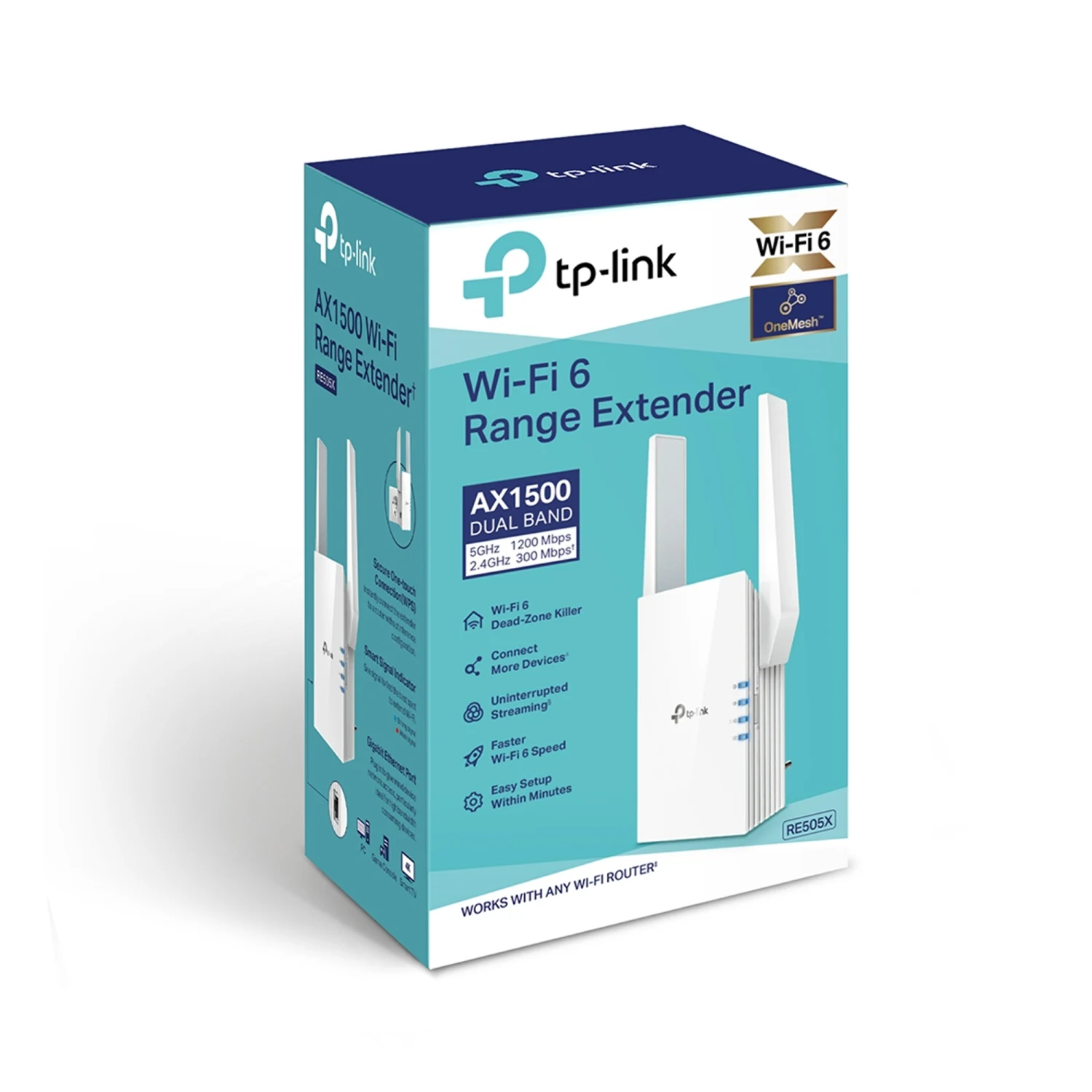 TP-Link RE505X AX1500 Dual-Band Wireless Mesh Wi-Fi Range Extender - зураг 3