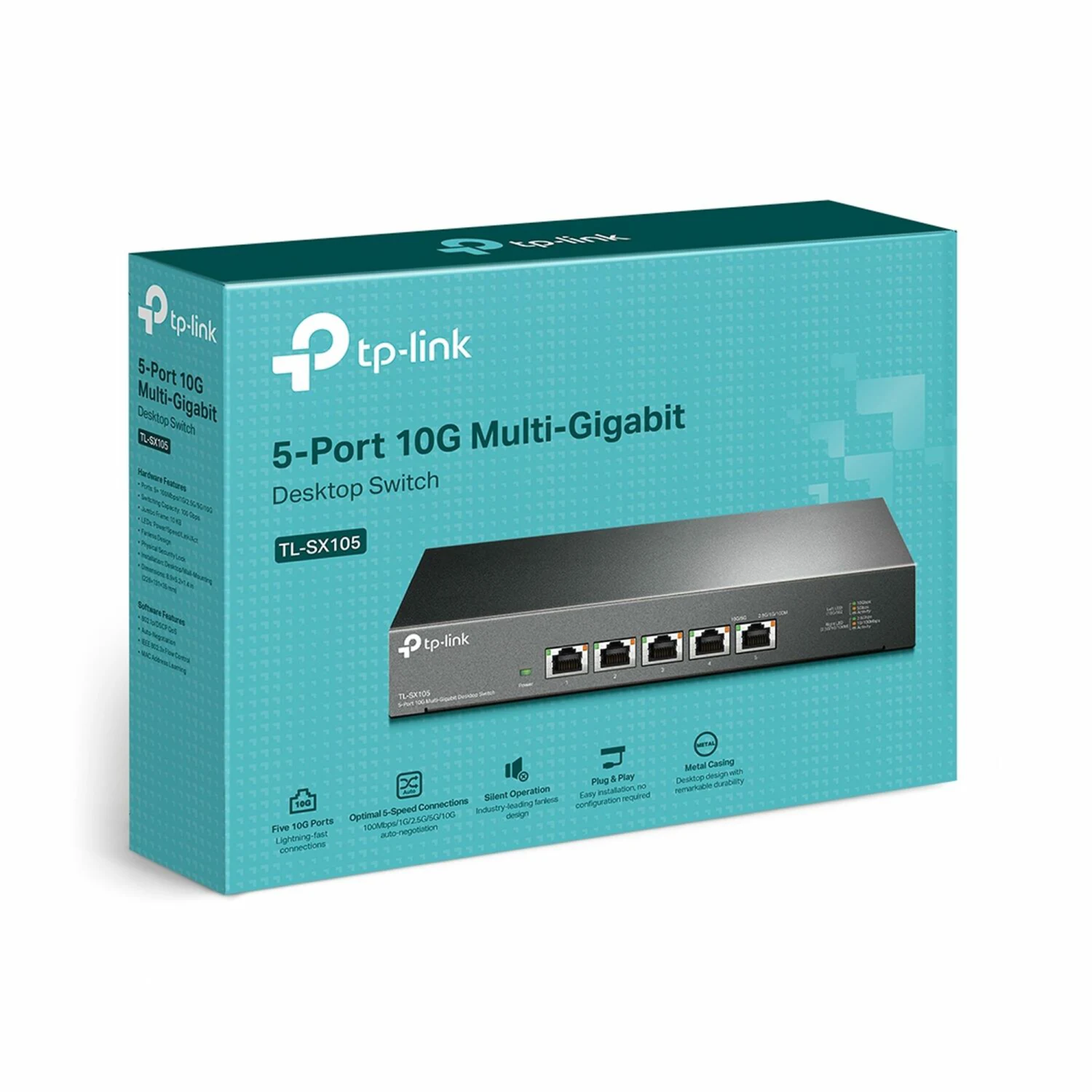 TP-Link SX105 5-Port 10G Desktop Switch / Свич салаалагч , Сүлжээний Төхөөрөмж / - зураг 4
