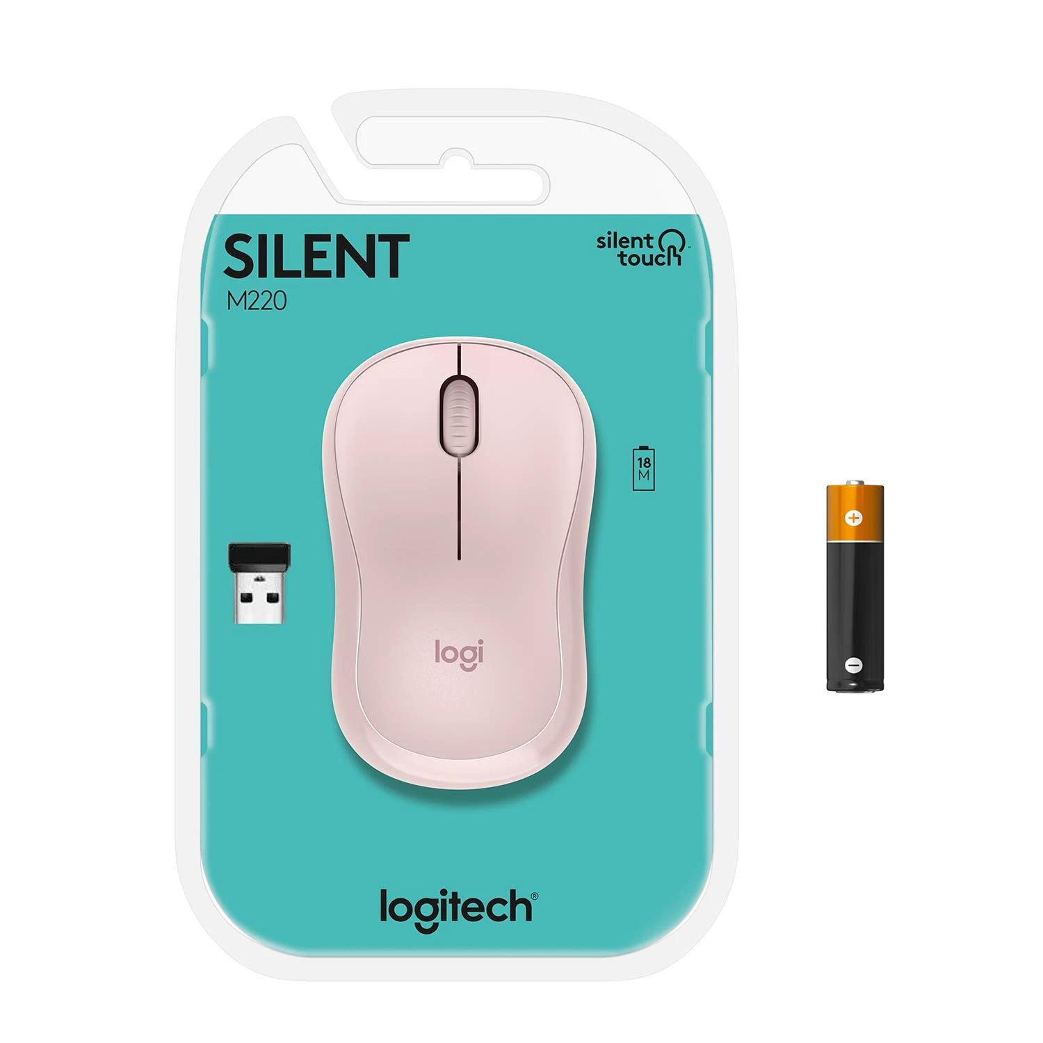 Logitech M221 Wireless Silent Mouse, Rose / Компьютерын Хулгана / - зураг 4