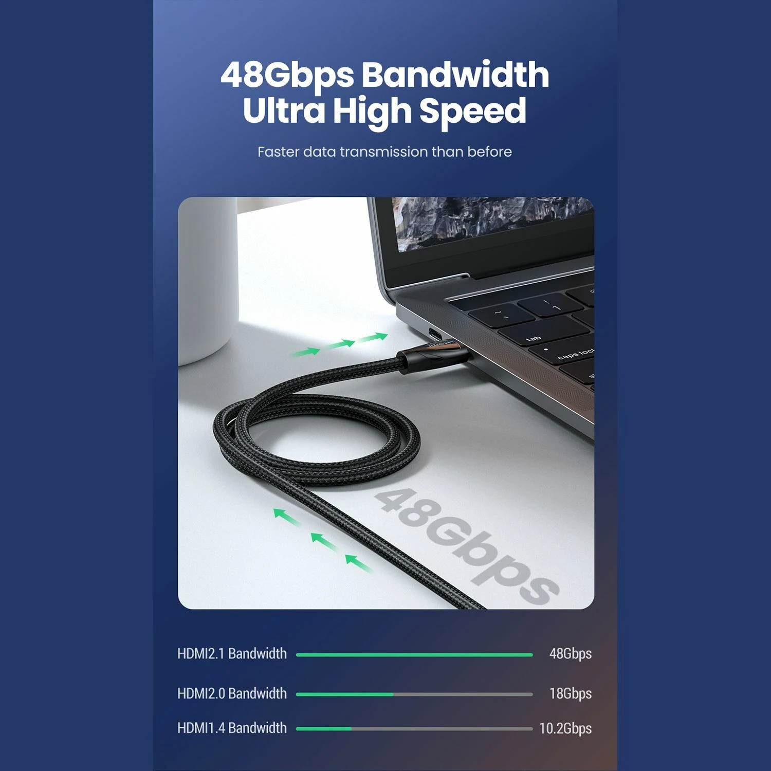 UGREEN HDMI 2.1 Version 8K 1.5m cable (80402) - зураг 2
