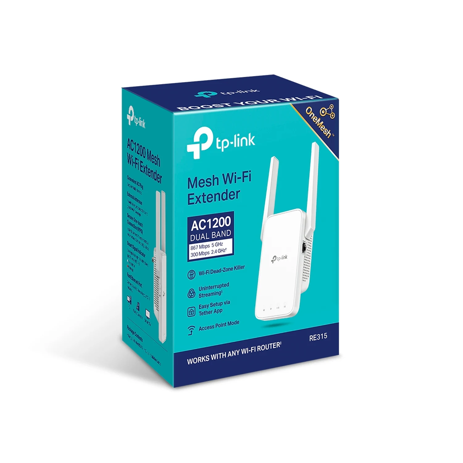 TP-Link RE315 AC1200 Dual-Band Wireless Mesh Wi-Fi Range Extender - зураг 4