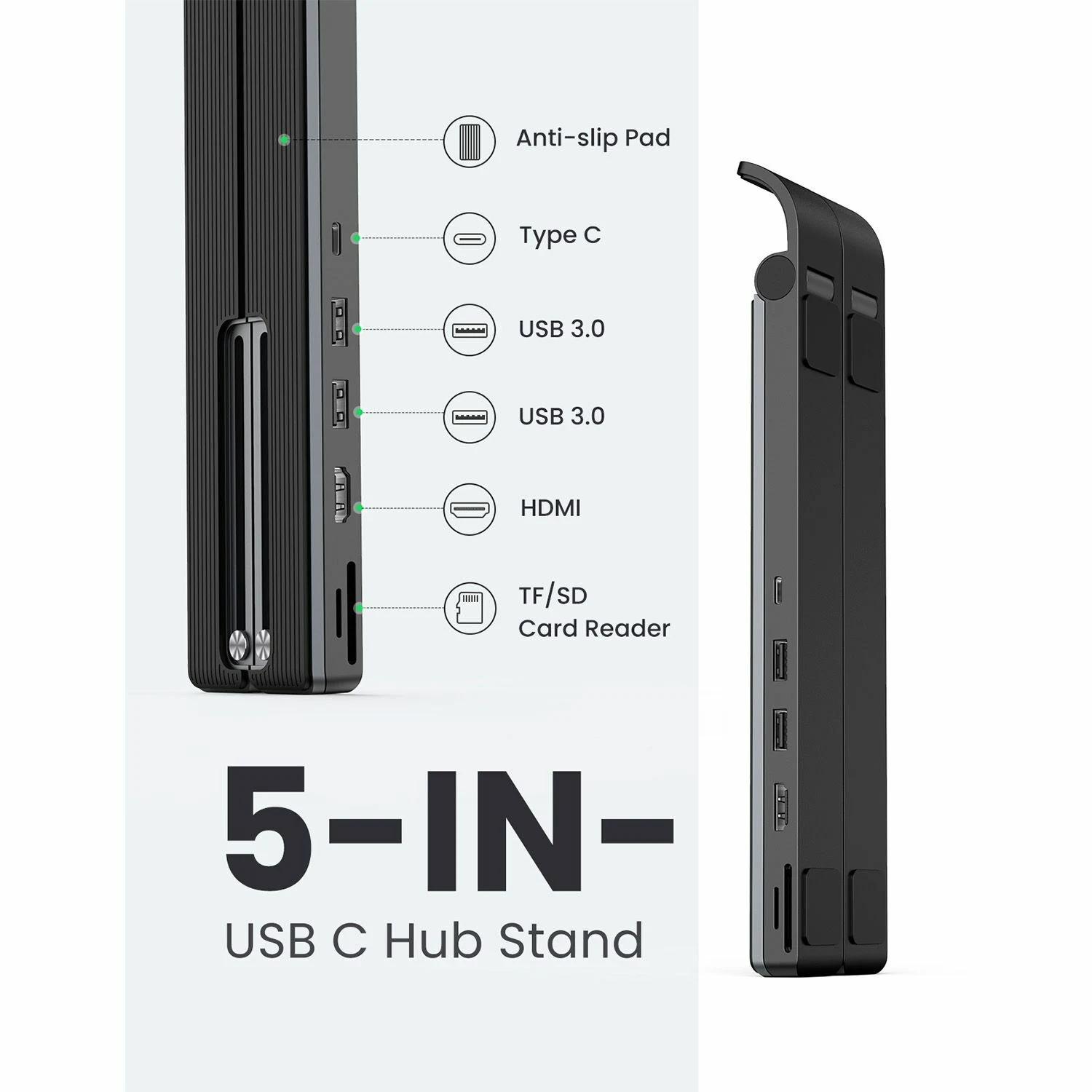 UGREEN Foldable Laptop Stand Docking Station to USB-C (80551) - зураг 5