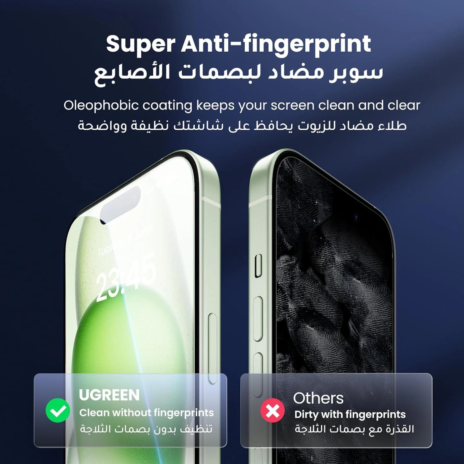UGREEN 6.1" HD Tempered Glass Screen Protector for iPhone 15/16 (25587) - зураг 4
