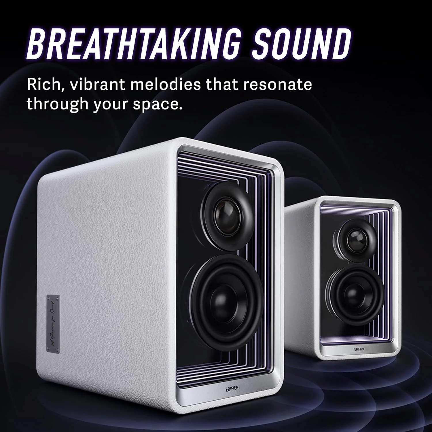 Edifier QR65 Active Monitor Speakers with 65W GaN Fast Charger, White / Чанга яригч / - зураг 2