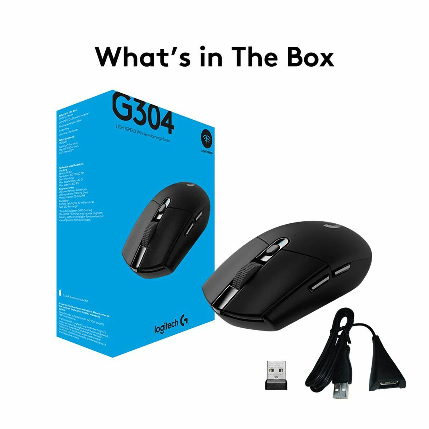 Logitech G304 Lightspeed Wireless Gaming Mouse, Black / Компьютерын Хулгана / - зураг 2