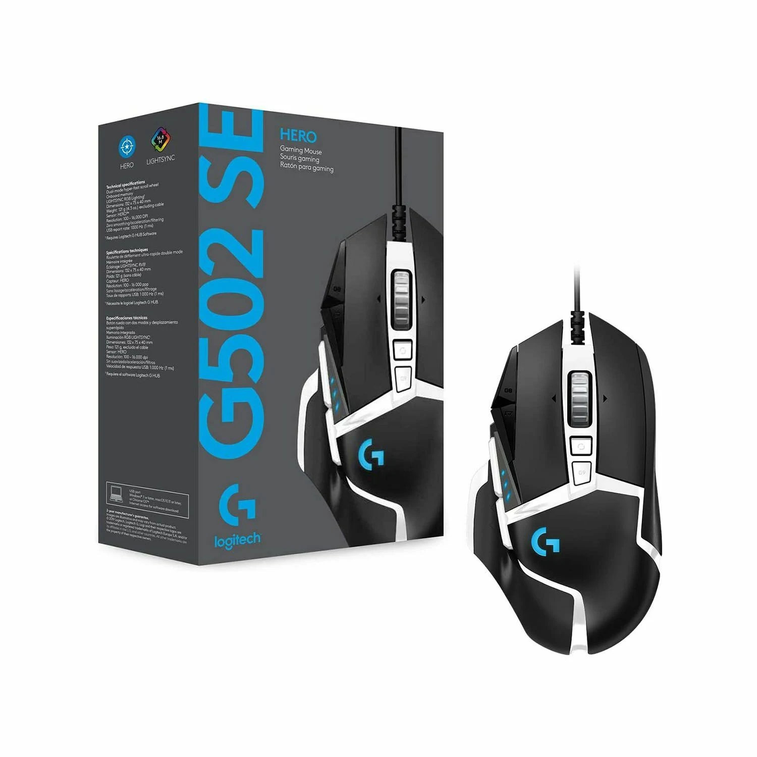 Logitech G502 SE Hero High Performance RGB Gaming Mouse / Компьютерын Хулгана / - зураг 6