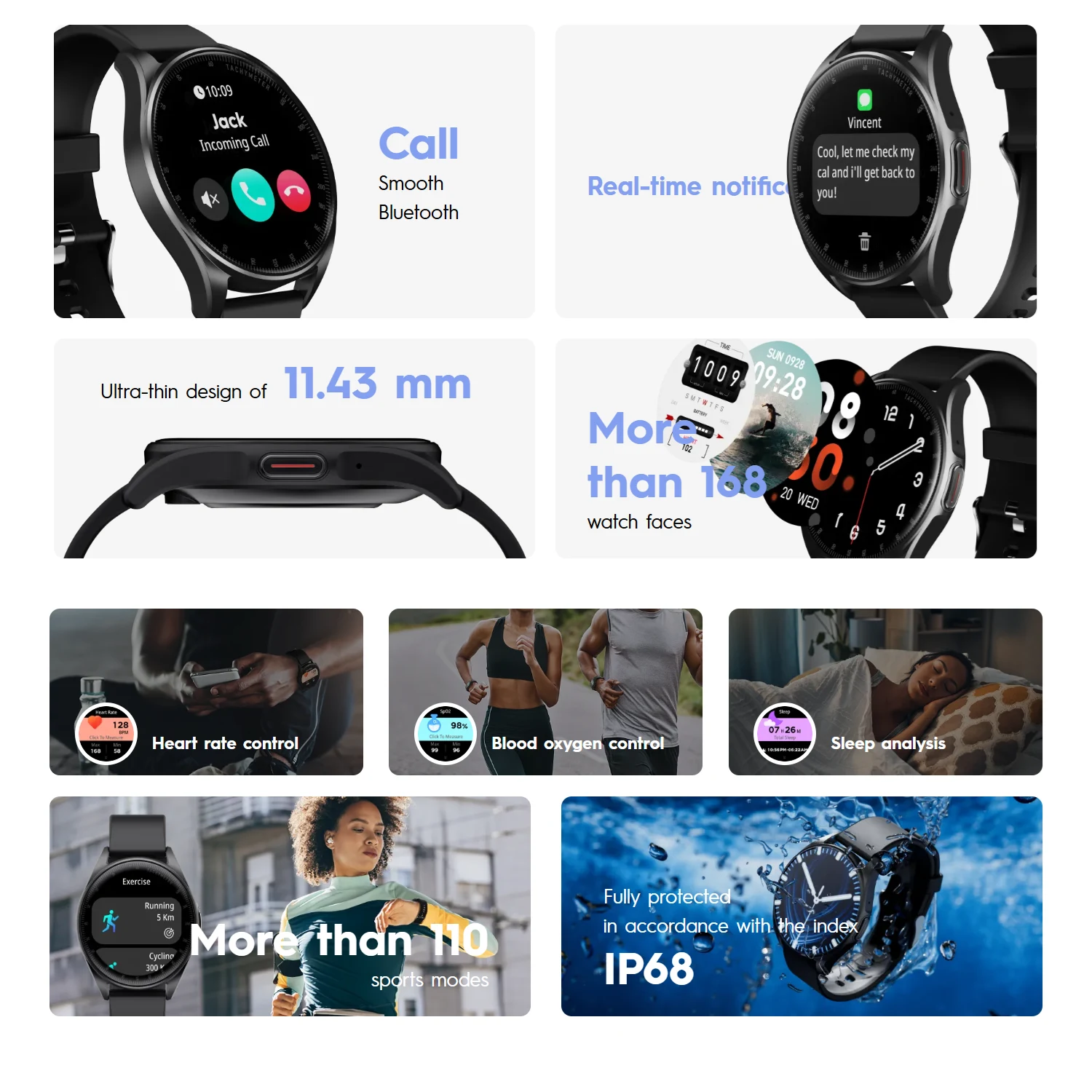 Tecno Smart Watch 3, Black - зураг 4