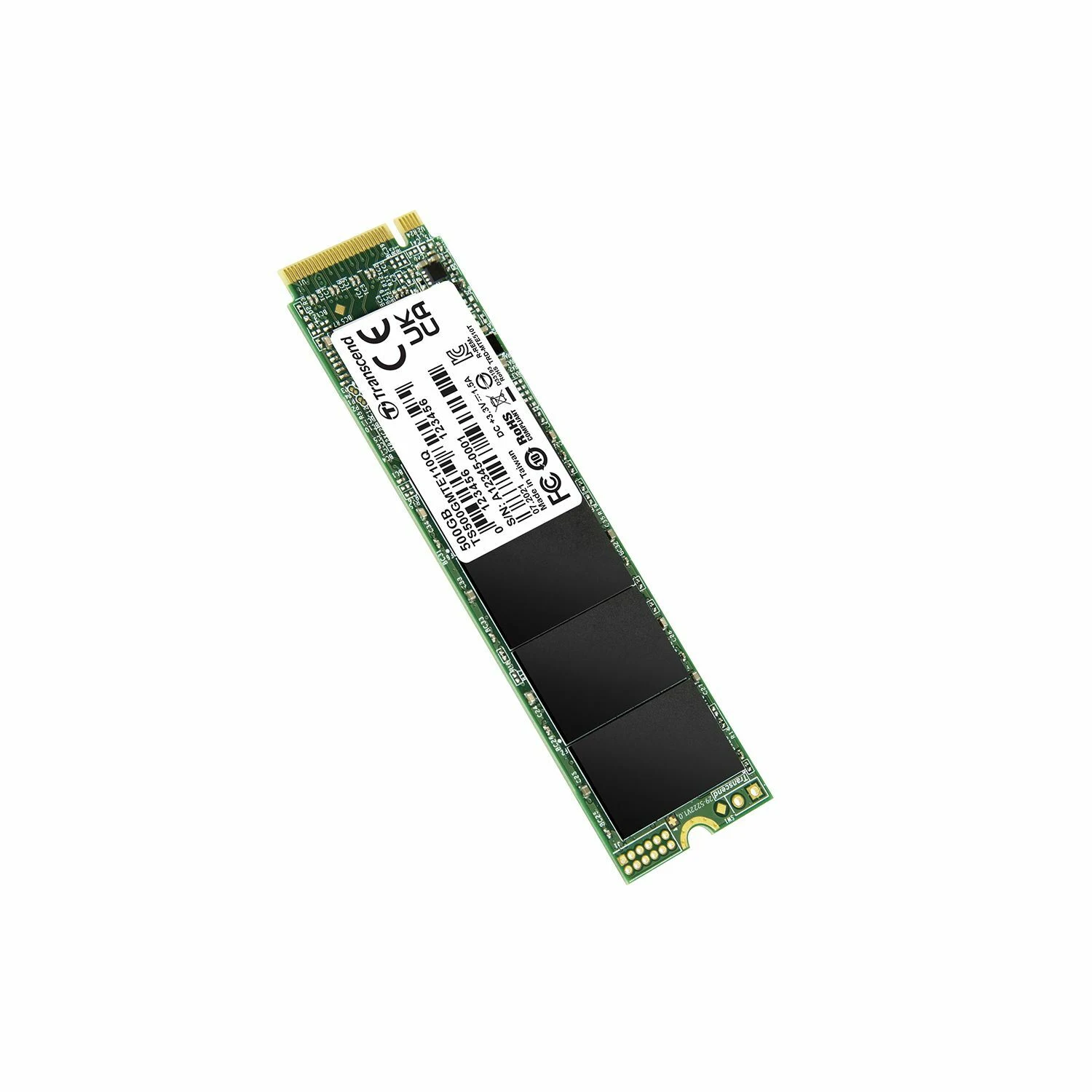 Transcend 500GB 110Q NVMe PCIe Gen3 M.2 2280 Internal SSD /TS500GMTE110Q/ - зураг 2
