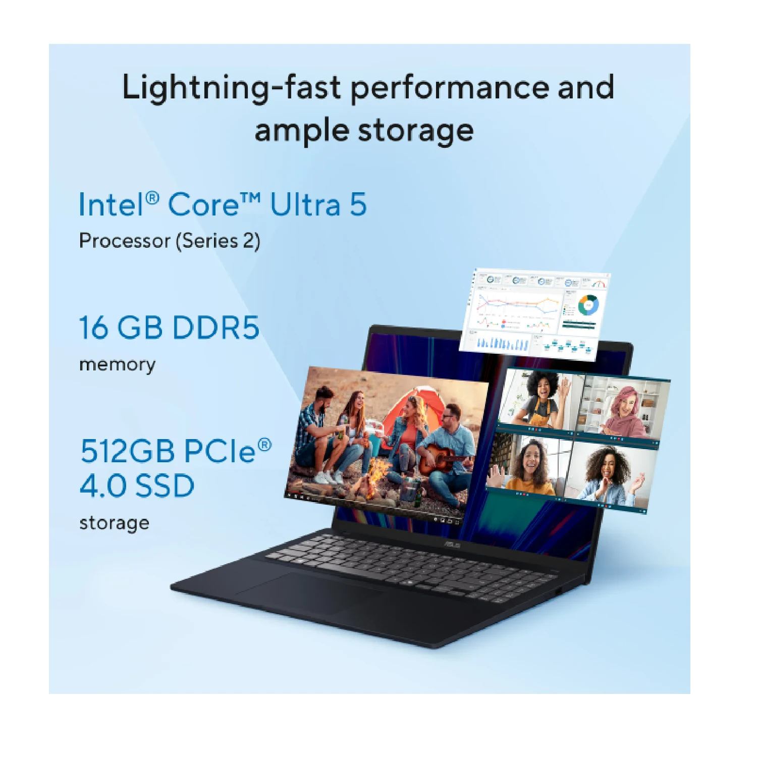 ASUS VivoBook 16 X1607CA-MB127W Intel Core Ultra 5-225H, DDR5 16GB RAM, 512GB PCIe NVMe M.2 SSD, Intel Graphics, 16-inch WUXGA Antiglare Display, Win11, Cool Silver - зураг 6