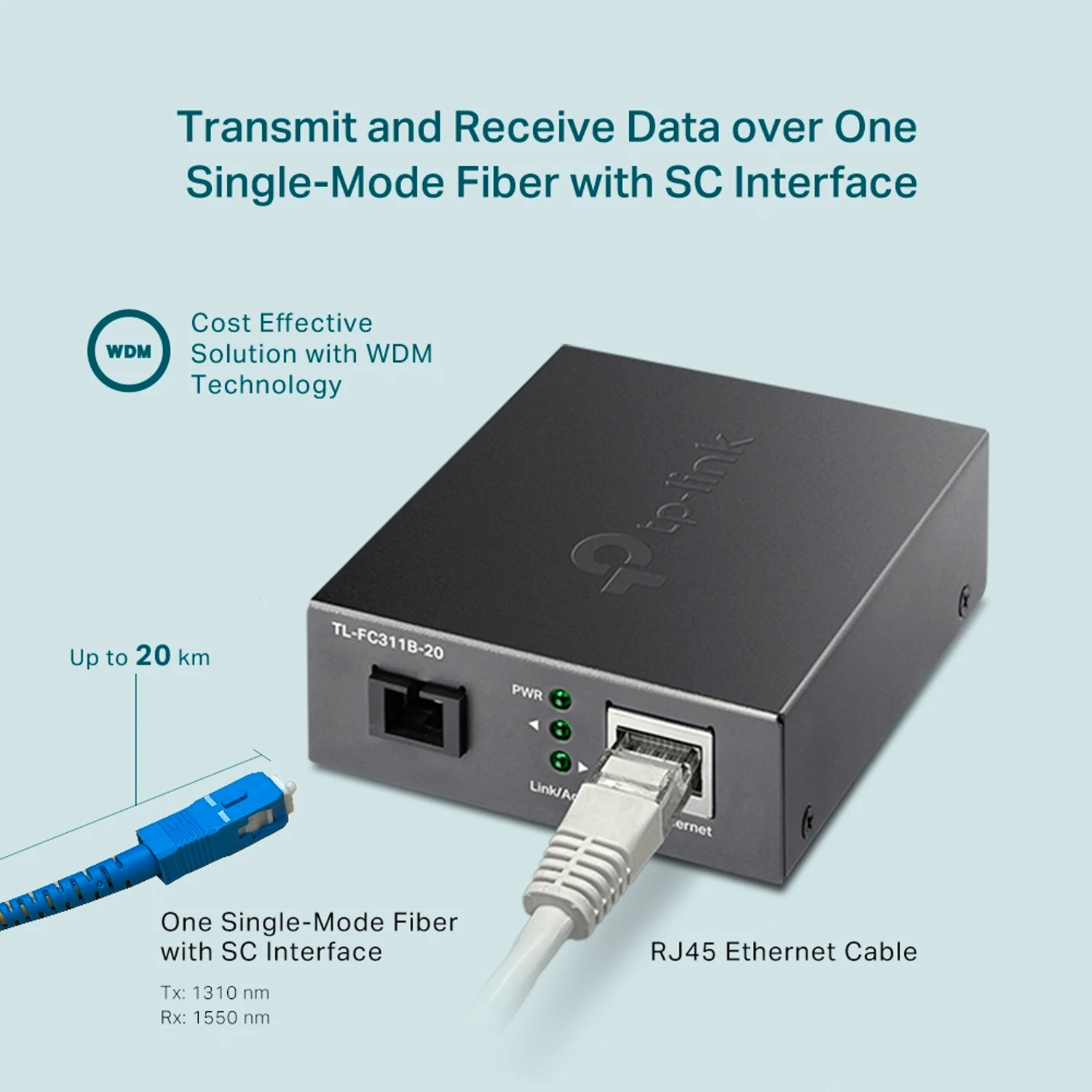 TP-Link FC311B-20 Gigabit WDM Media Converter - зураг 4