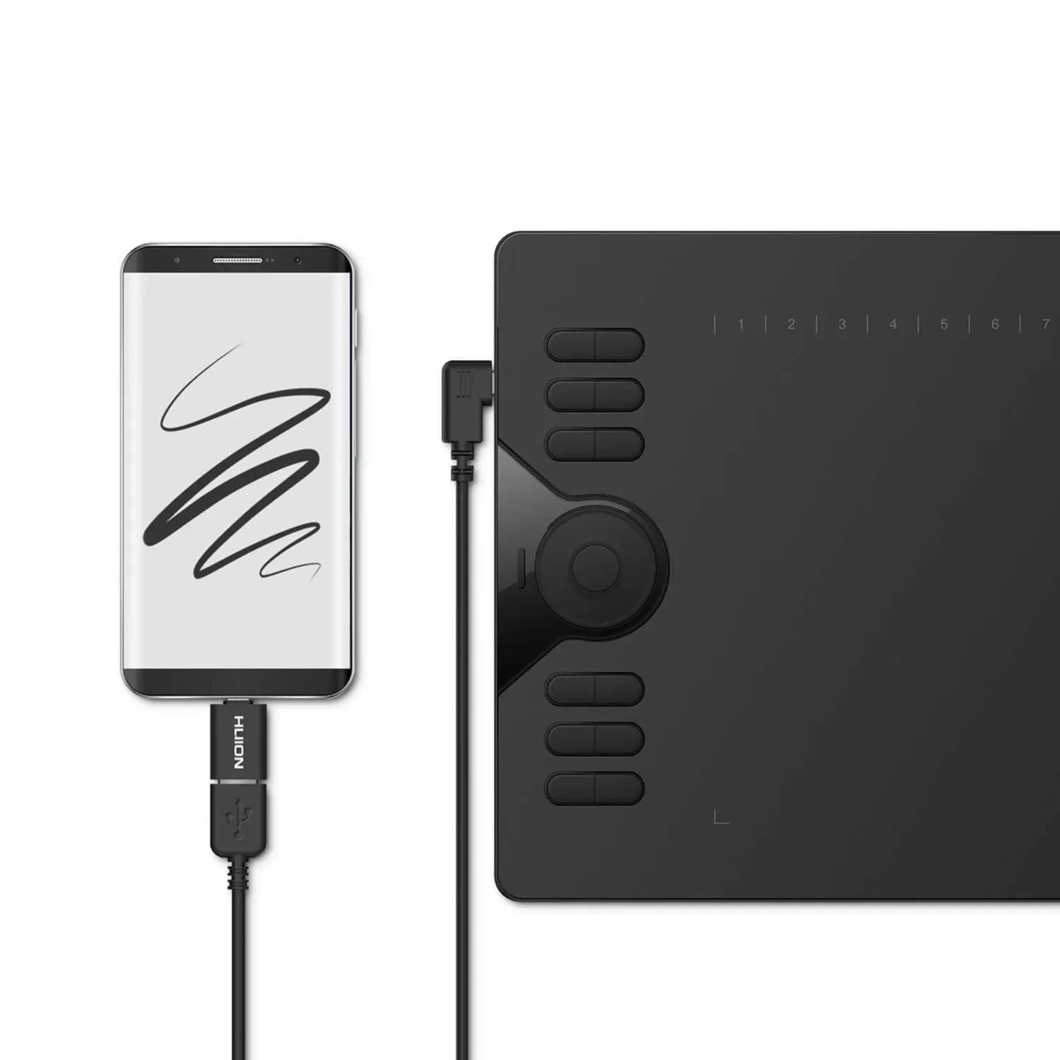 Huion HS610 Graphic Drawing Pen Tablet with Touch Ring / Зурдаг Таблет / - зураг 3