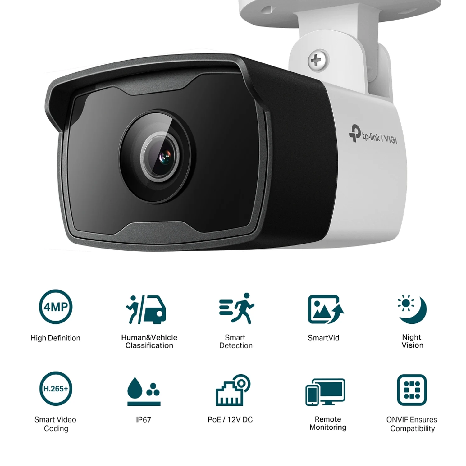 TP-Link VIGI C340I 4MP Outdoor IR Bullet Network Camera / Гадаа Хяналтын Камер / - зураг 2