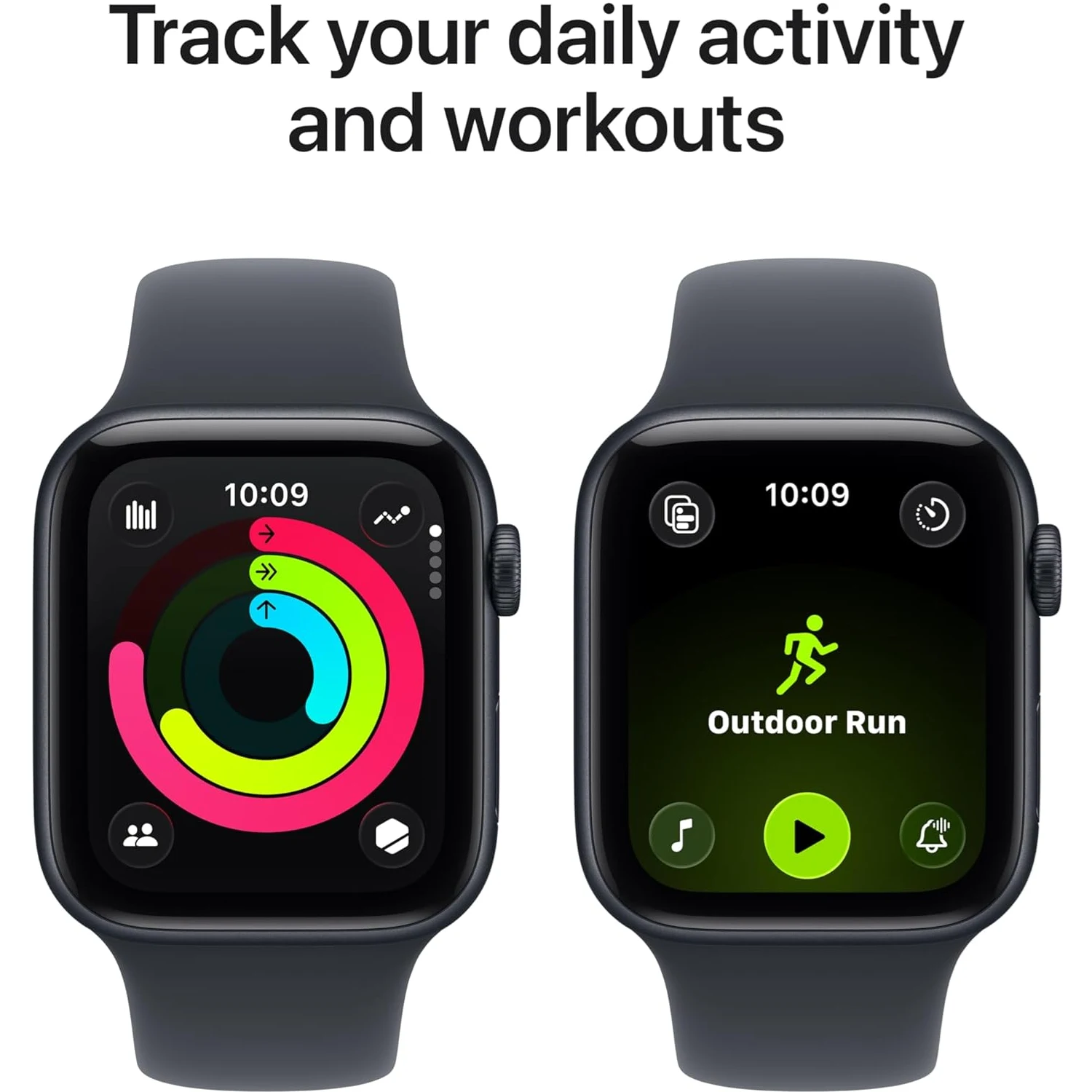 Apple Watch SE (3rd Gen) GPS 44mm Midnight Aluminium Case with Midnight Sport Band (S/M) /MEHN4/ - зураг 3