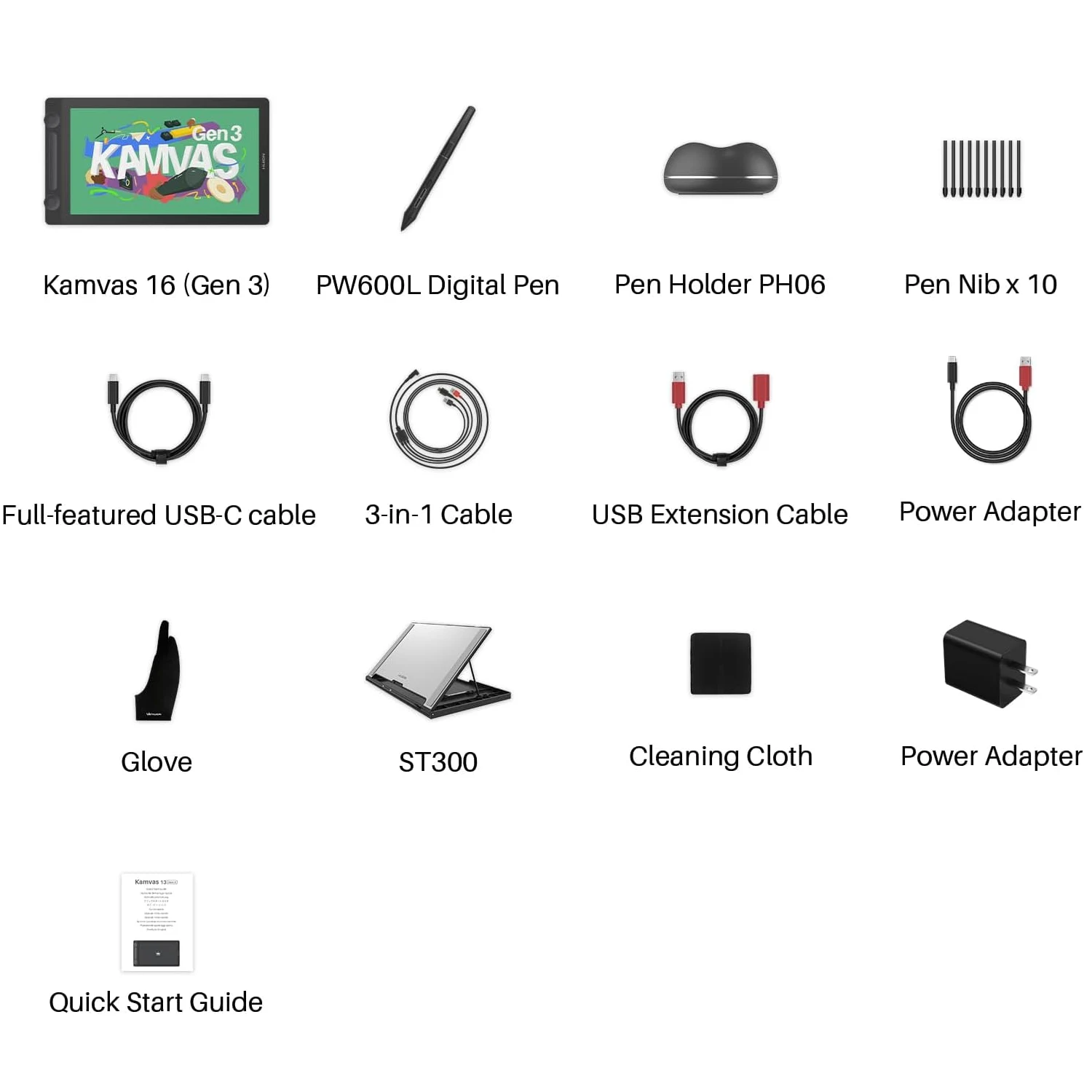 Huion Kamvas 16 (Gen3) GS1563 Graphic Pen Display, Black / Зурдаг Таблет / - зураг 8