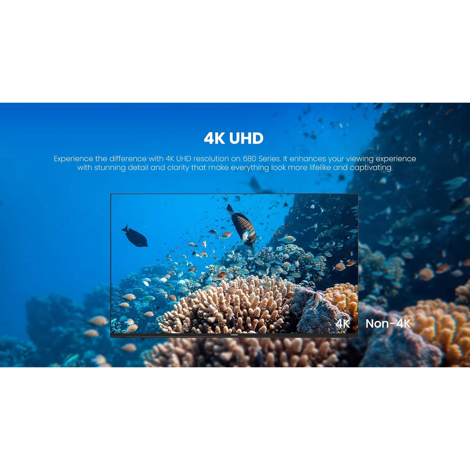 Konka 65 inch 4K UHD Frameless Smart TV UDG65QR680ANT / Ухаалаг Зурагт / - зураг 5