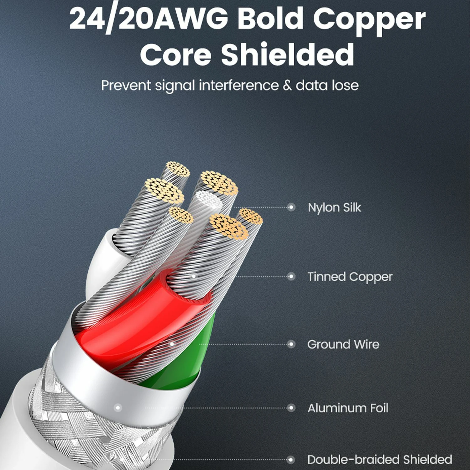 UGREEN USB-A to Lightning cable 1M (20728) - зураг 4