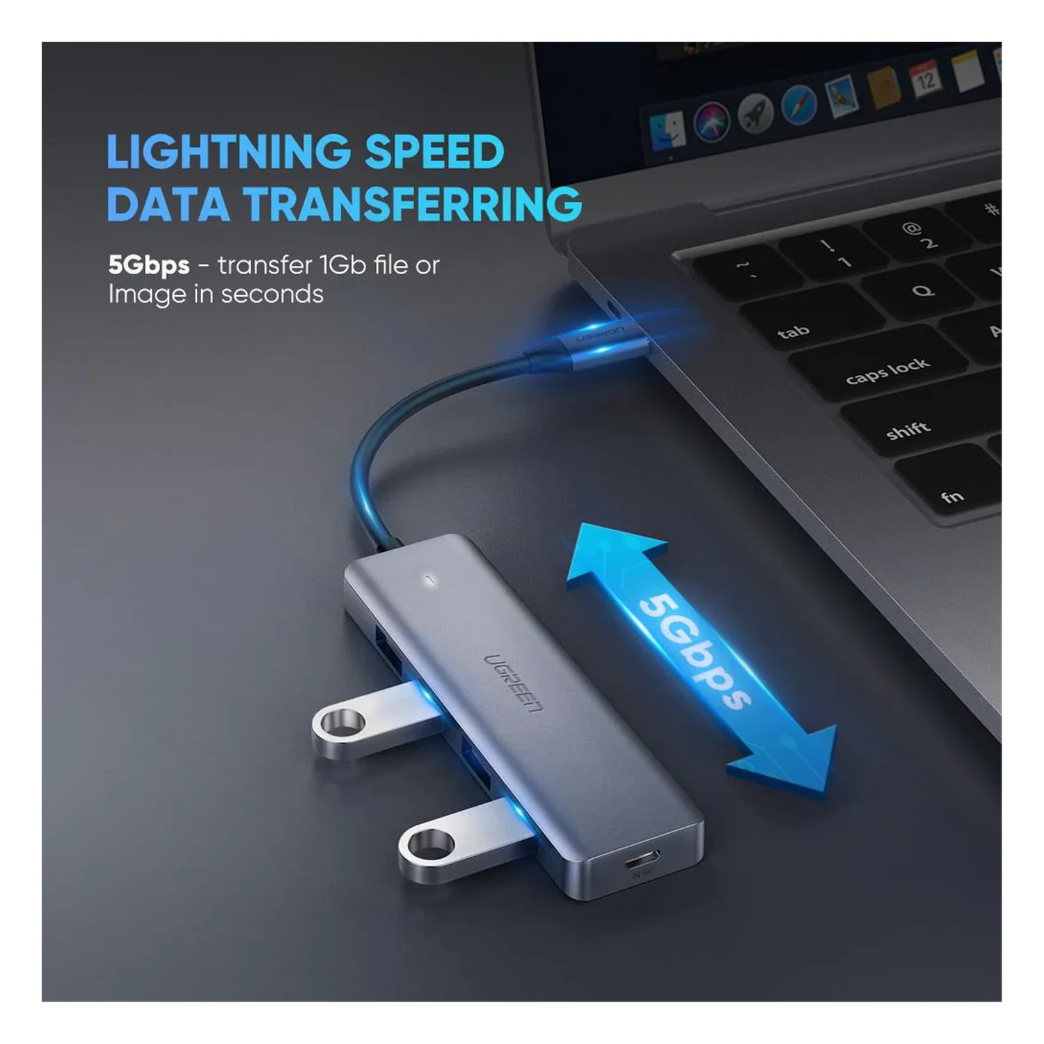UGREEN USB-C to 4-Port HUB with PD 70336 ( Олон үйлдэлт USB шилжүүлэгч, хувиргагч ) - зураг 2