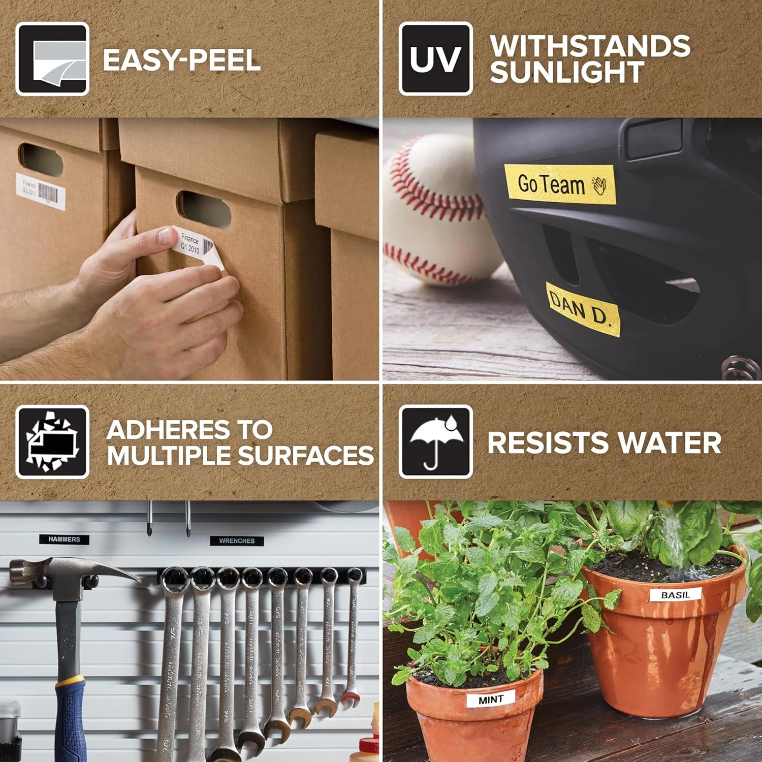 Dymo Standard D1 Labels (Black Print, White Tape - 12mm x 7m)  - зураг 3