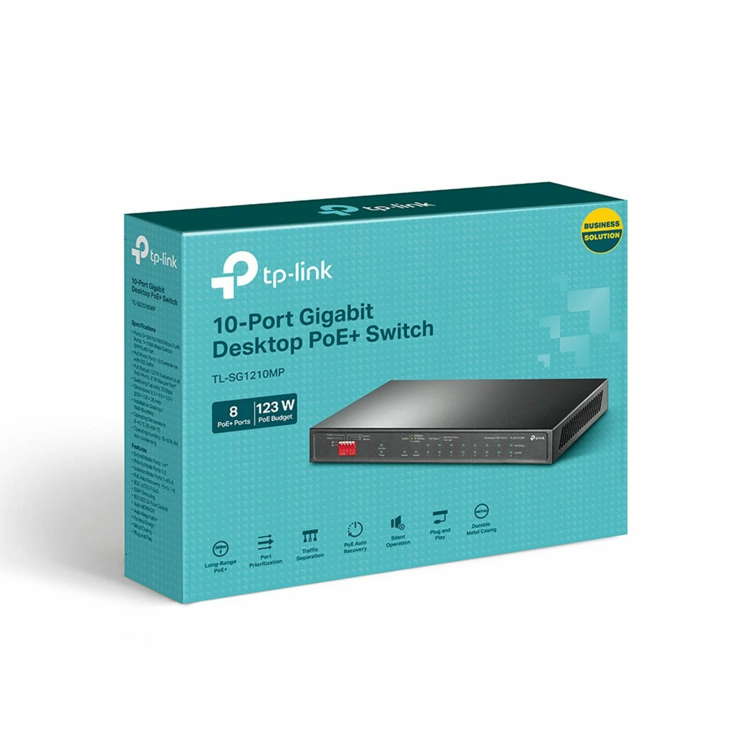 TP-Link SG1210MP 10-Port Gigabit Desktop Switch with 8-Port PoE+ ( Свич Салаалагч , Сүлжээний Төхөөрөмж ) - зураг 4