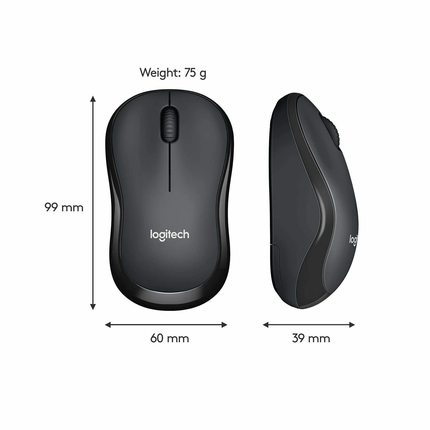 Logitech M221 Wireless Silent Mouse, Grey / Компьютерын Хулгана / - зураг 2