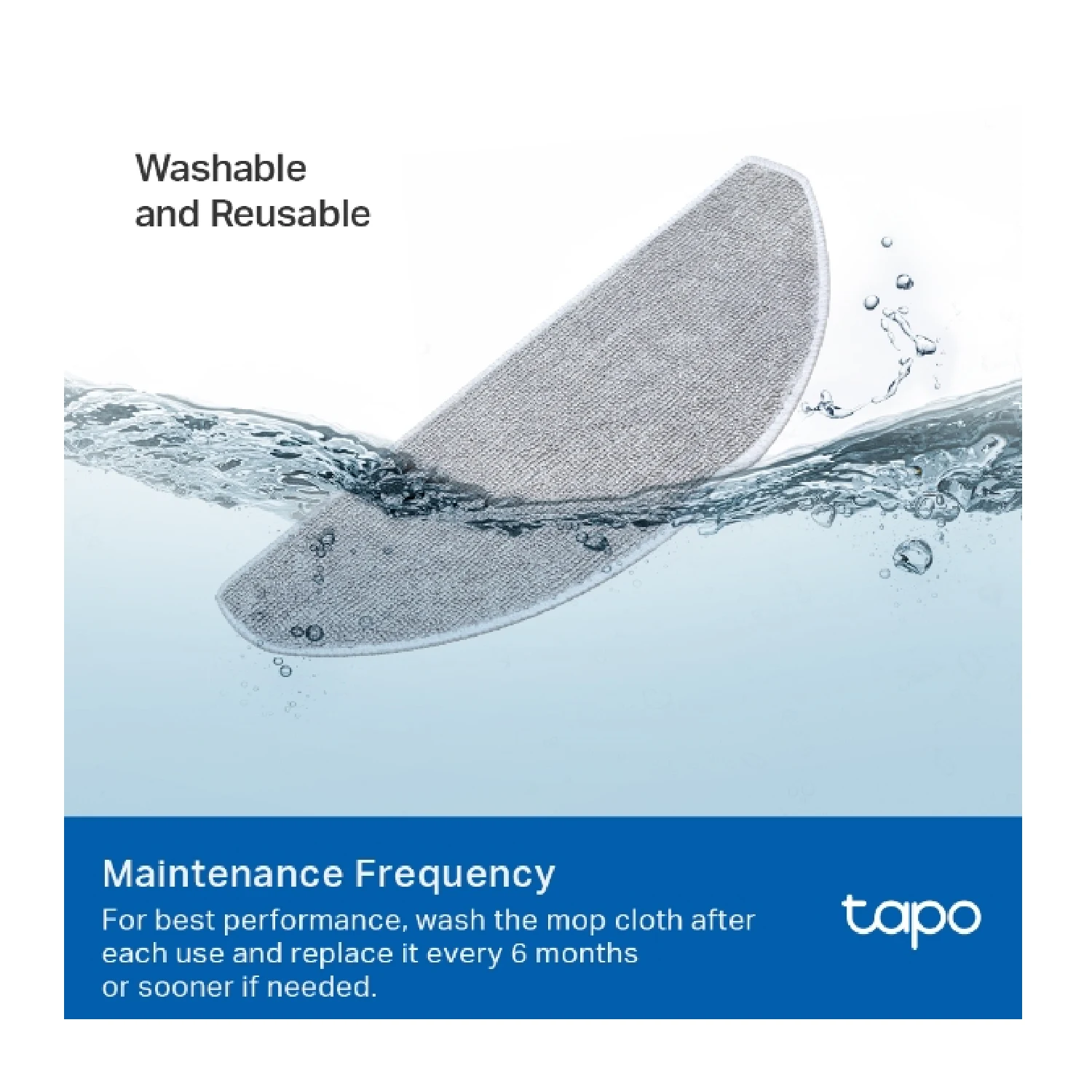 Tapo RVA301 Tapo Robot Vacuum Washable Mop Cloth - зураг 3