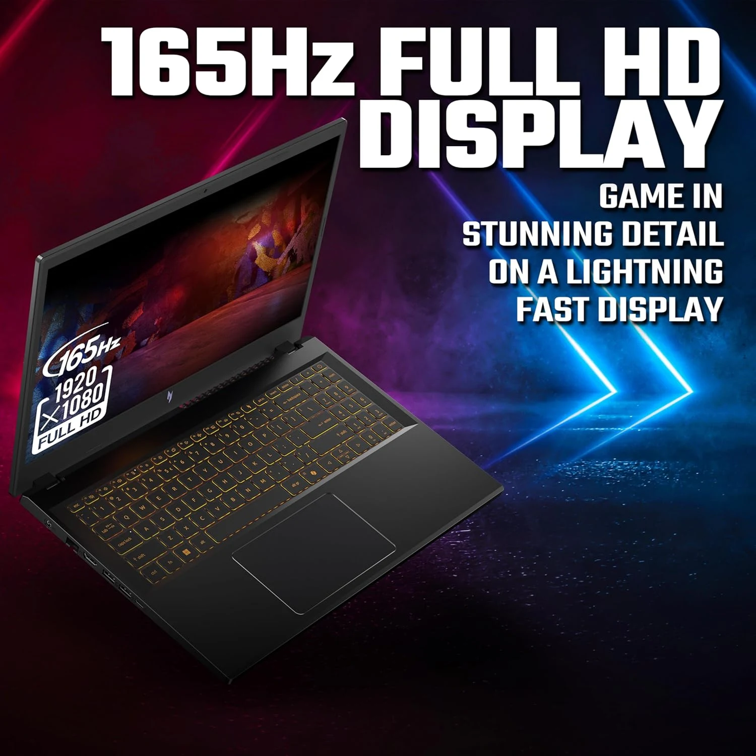 Acer Nitro V 15 ANV15-52-78JH Intel Core 7-240H, DDR4 16GB RAM, 512GB PCIe NVMe SSD, NV RTX5060 8GB, 15.6-inch 165Hz IPS FHD, Win11 Home, Black - зураг 7