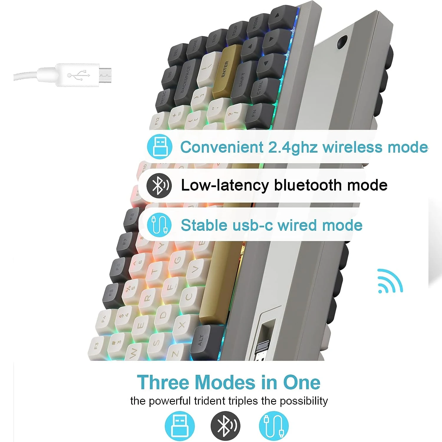 Motospeed SK84 RGB Wireless Bluetooth Mechanical Keyboard - зураг 2
