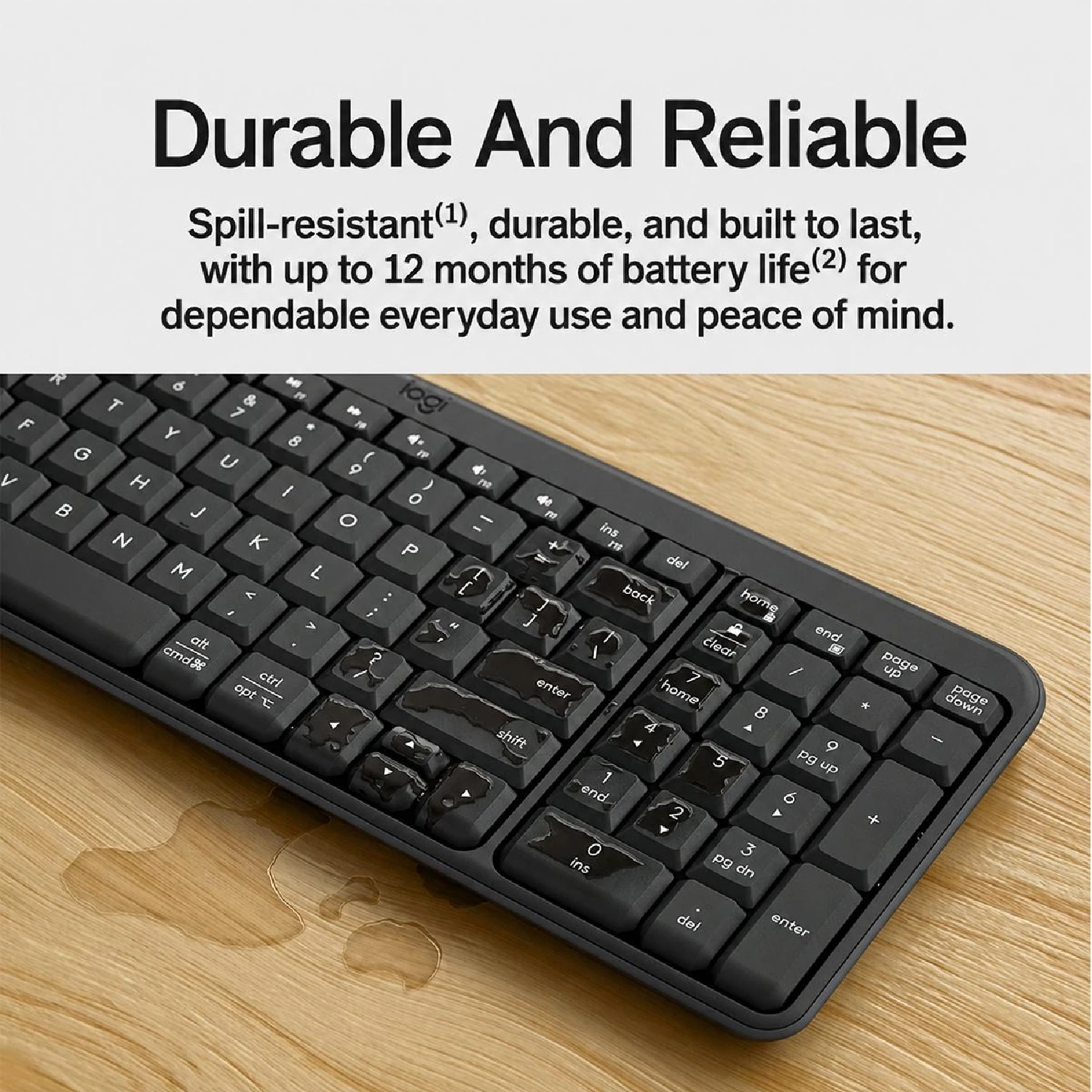 Logitech Wireless Keyboard & Mouse Combo MK251 Black - зураг 3