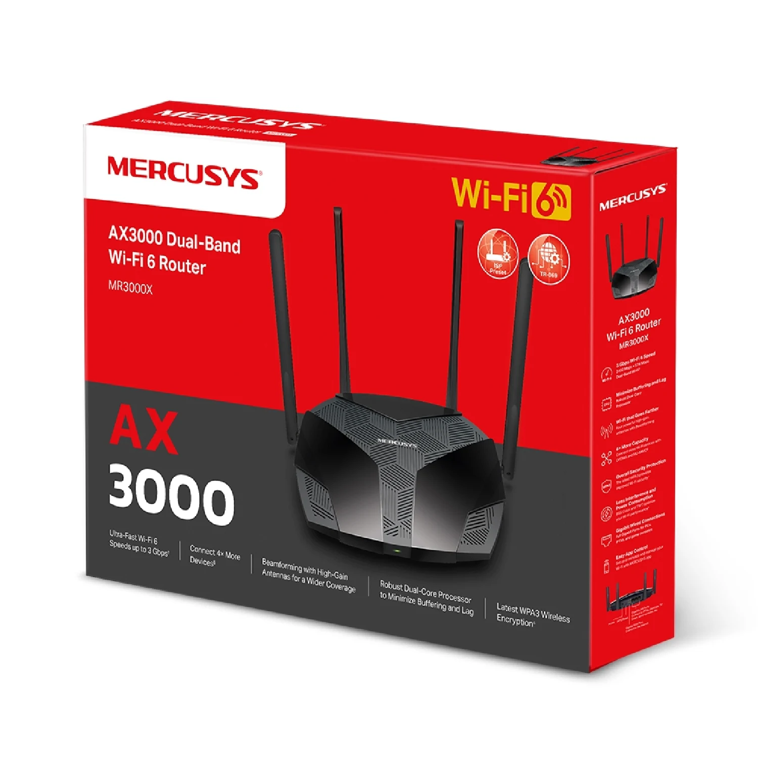 Mercusys MR3000X AX3000 Dual-Band Wi-Fi6 Router / Свич салаалагч , Сүлжээний Төхөөрөмж / - зураг 4