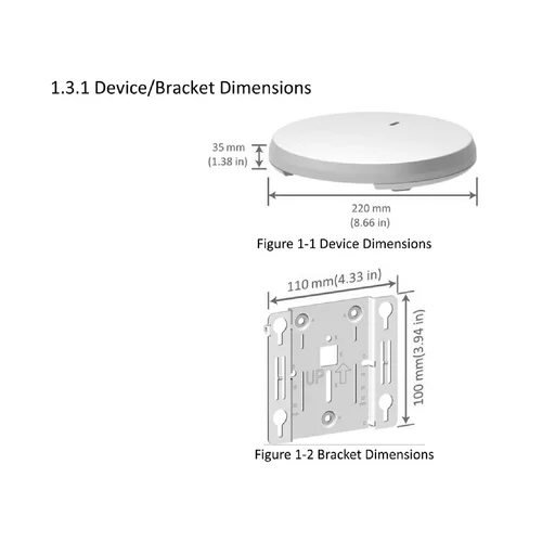 Hikvision 1200M Wi-Fi 5 Ceiling Wireless Access Point DS-3WAP522-SI / Утасгүй цацагч төхөөрөмж , Сүлжээний Төхөөрөмж / - 2