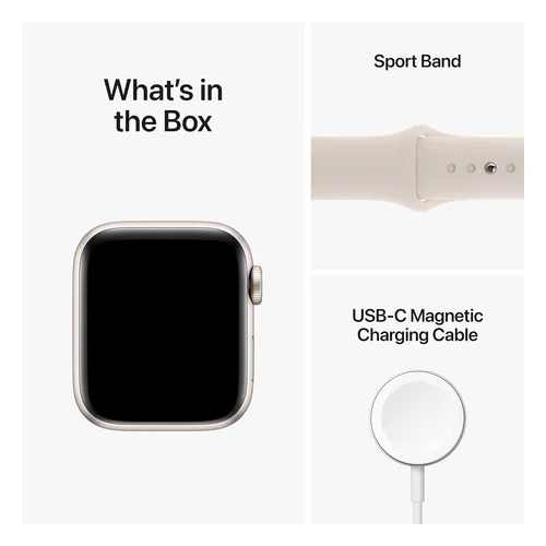 Apple Watch SE (2nd gen) GPS 40mm Starlight Aluminum Case with Starlight Sport Band (M/L) /MR9V3/ - 5